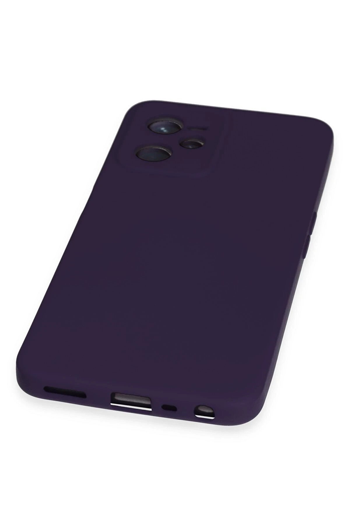 Realme C35 Kılıf Nano İ&ccedil;i̇ Kadi̇fe Si̇li̇kon - Mor - Dropx6865-2378