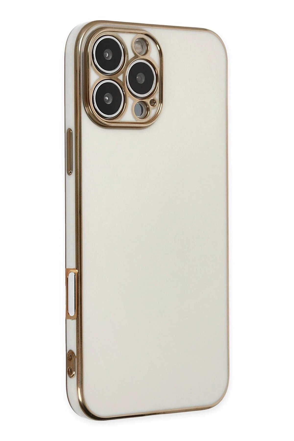 CepteToptan iPhone 16 Pro Max Kılıf Volet Silikon - Beyaz - DROPX1217-5003