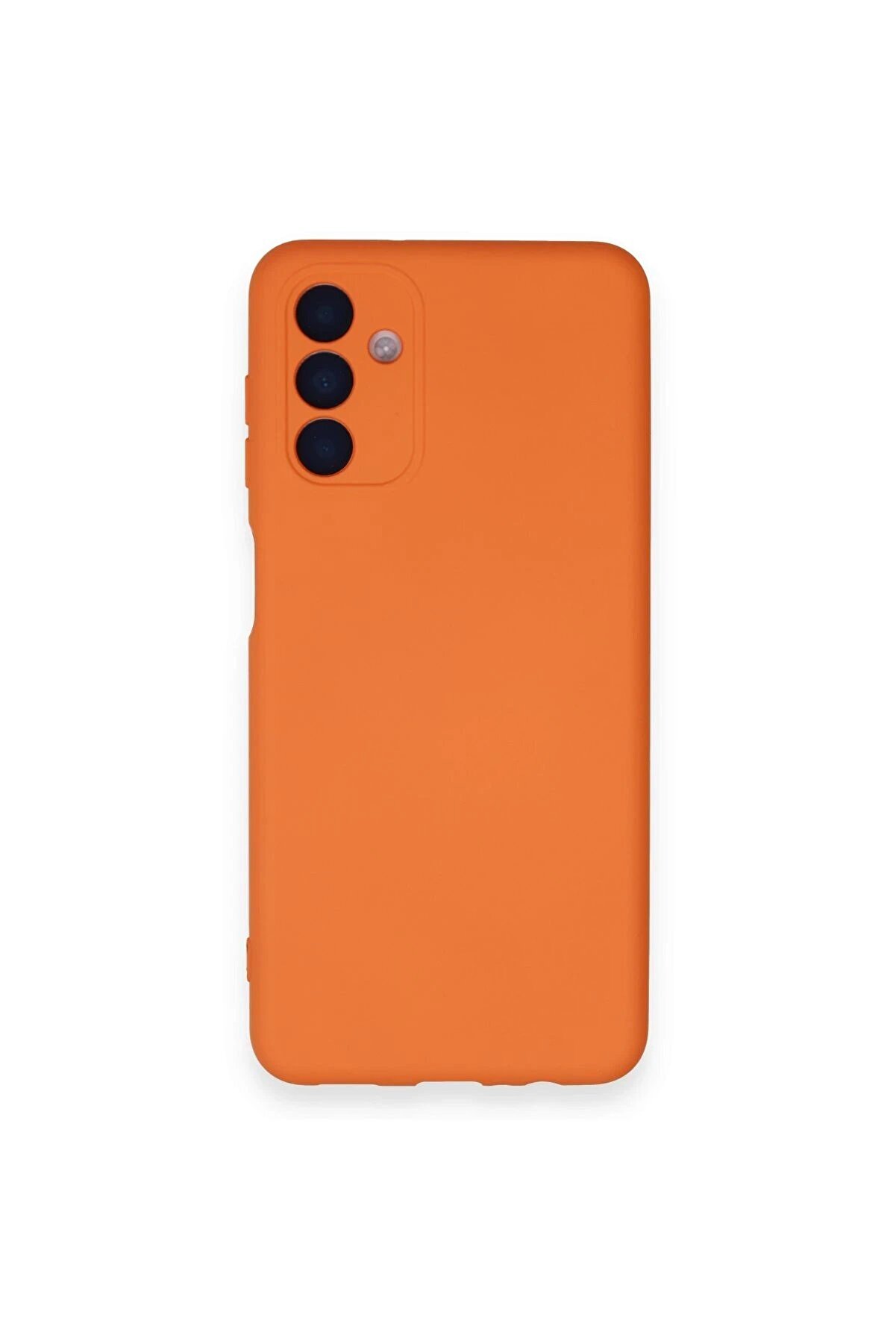 CepteToptan Samsung Galaxy A14 4G Kılıf Nano içi Kadife Silikon - Turuncu - DROPX4175-9890