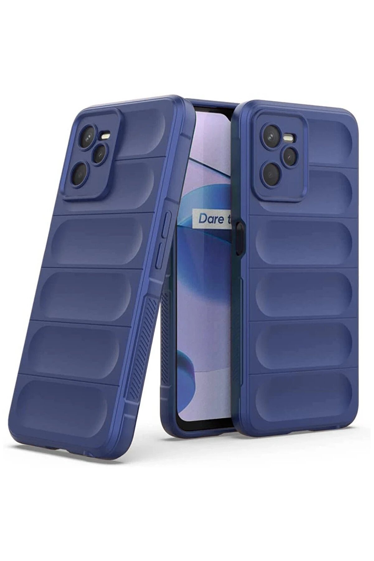 Realme C35 Kılıf Opti̇mum Si̇li̇kon - Laci̇vert - Dropx2697-7533