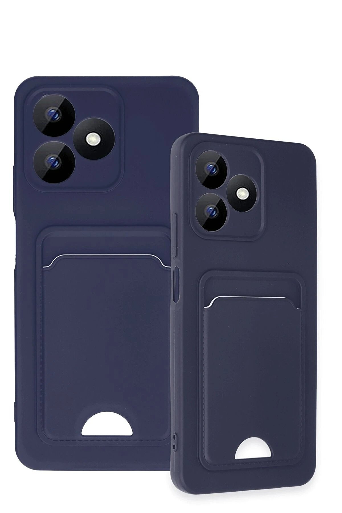 Realme Note 50 4G Kılıf Kelvi̇n Kartvi̇zi̇tli̇ Si̇li̇kon - Laci̇vert - Dropx3584-5009