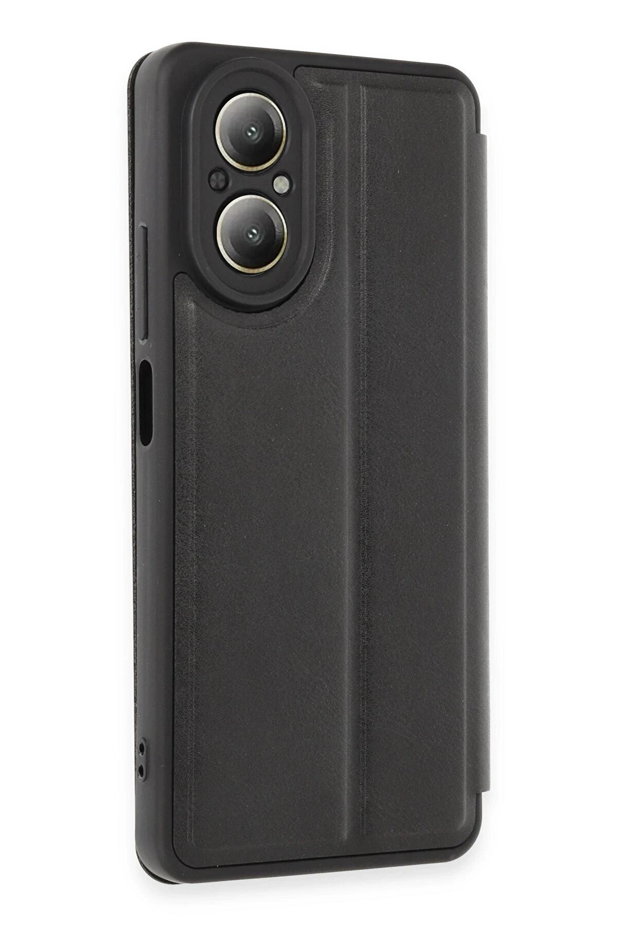 Realme 12 Li̇te Kılıf Fli̇p Cover - Si̇yah - Dropx7025-8127