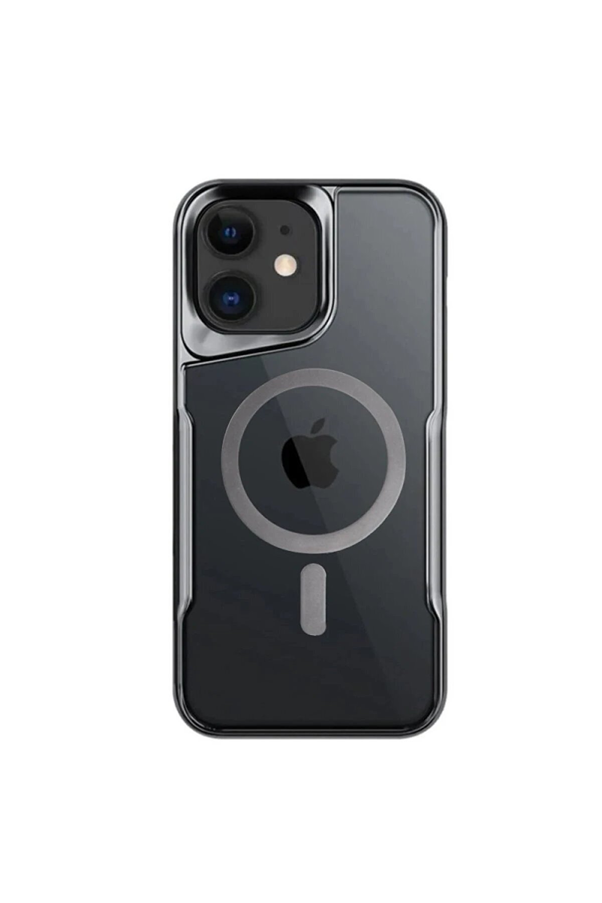 CepteToptan iPhone 12 Kılıf Boyi Magsafe Silikon Kapak - Titan Gri - DROPX3109-4573