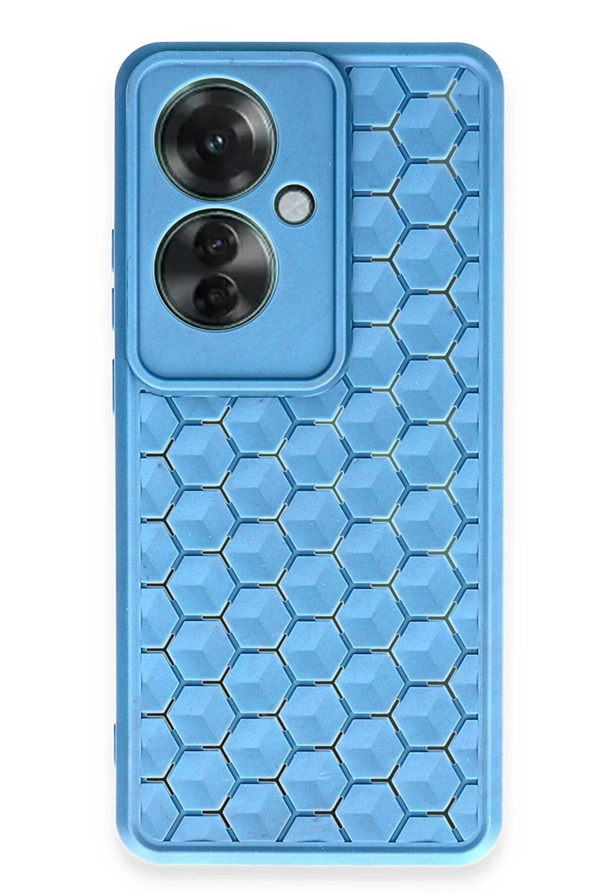 CepteToptan Oppo Reno 11F Kılıf Petek Silikon Kapak - Mavi - DROPX8935-2963