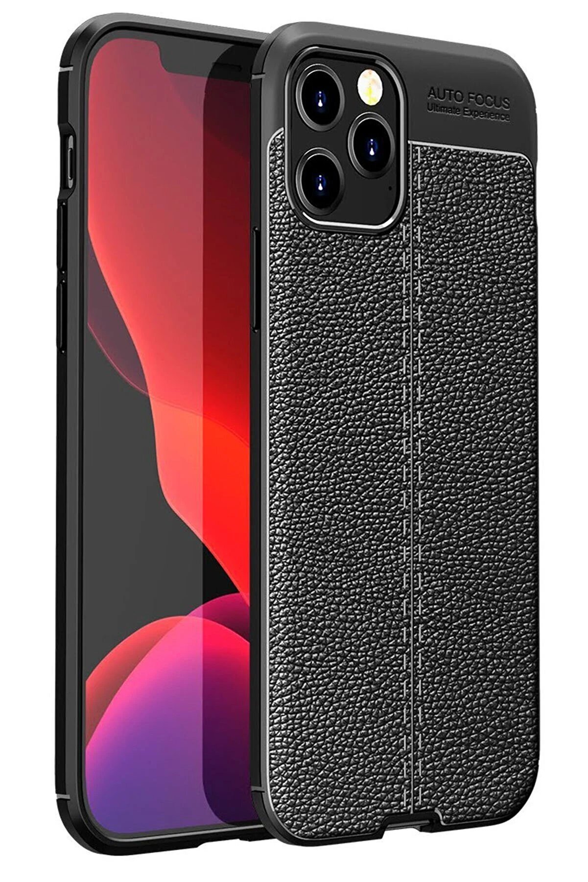 CepteToptan iPhone 12 Pro Max Kılıf Auto Focus Kapak - Siyah - DROPX2595-8129