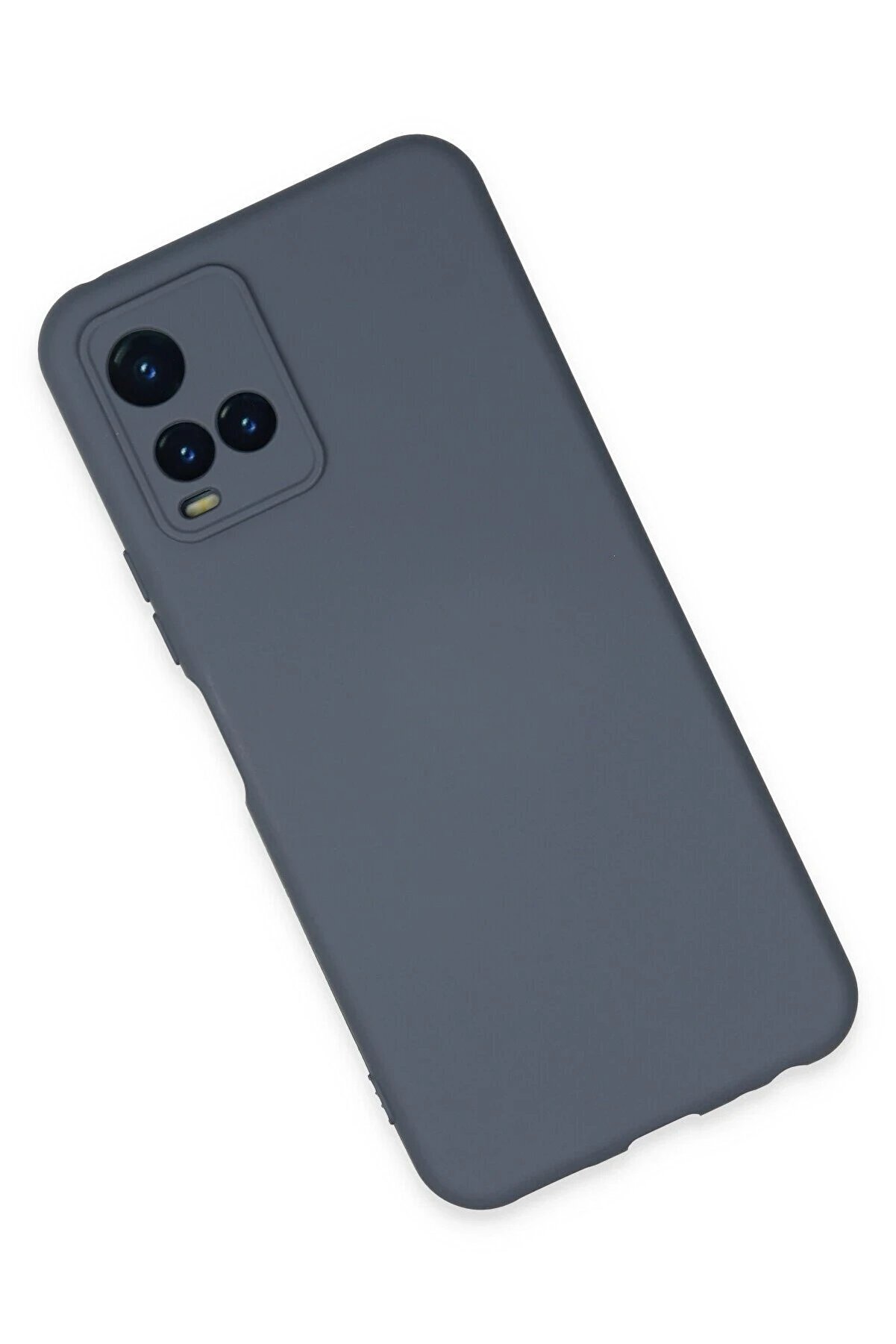 Vi̇vo Y21S Kılıf Nano İ&ccedil;i̇ Kadi̇fe Si̇li̇kon - Gri̇ - Dropx3707-8904