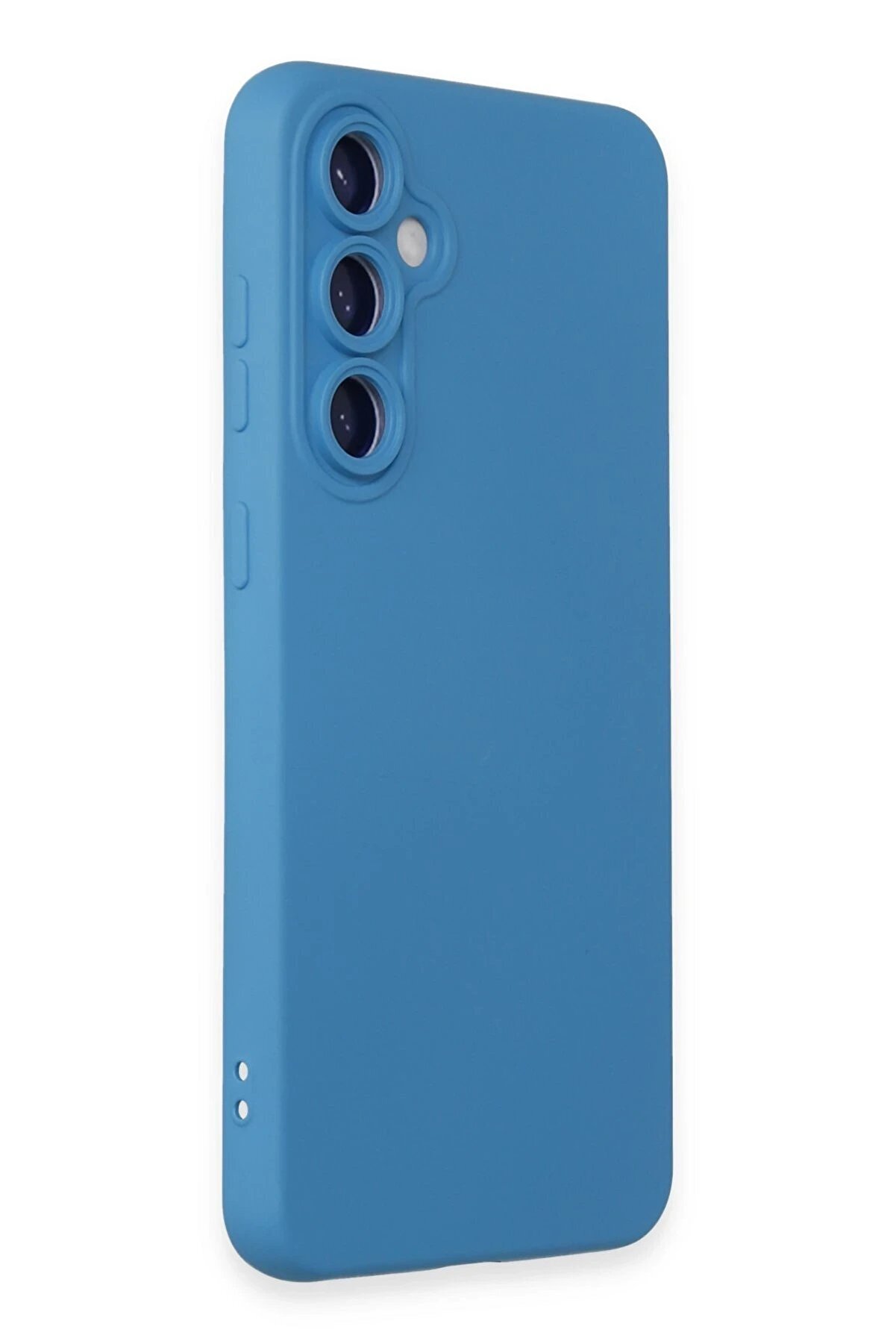 Samsung Galaxy S24 Kılıf Nano İ&ccedil;i̇ Kadi̇fe Si̇li̇kon - Mavi̇ - Dropx4637-6373