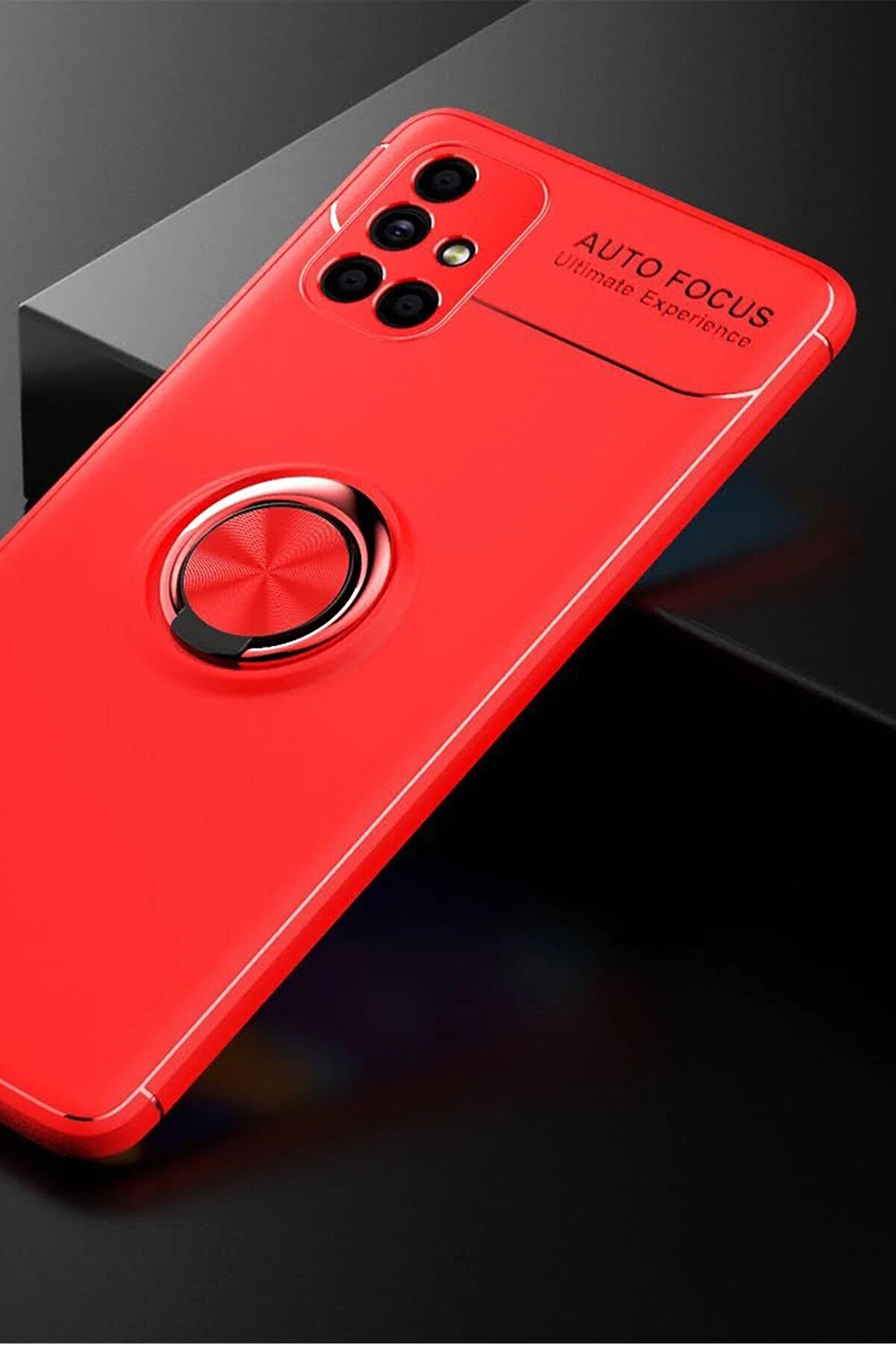 Samsung Galaxy M51 Kılıf Range Yüzüklü Si̇li̇kon - Kırmızı - Dropx7697-5767