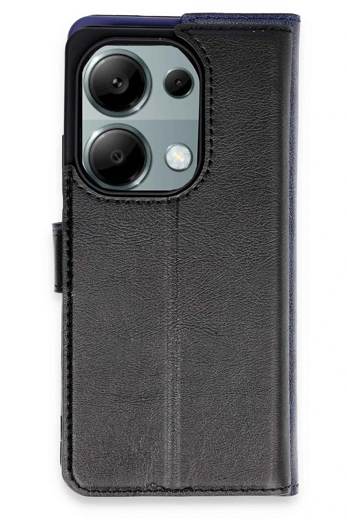 CepteToptan Xiaomi Redmi Note 13 Pro 4G Kılıf Trend S Plus Kapaklı Kılıf - Siyah - DROPX1185-4312