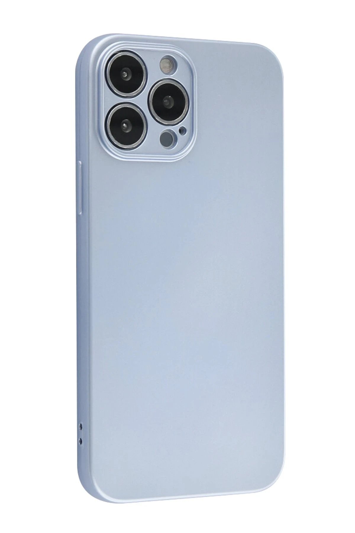 İphone 13 Pro Max Kılıf Nano İ&ccedil;i̇ Kadi̇fe Si̇li̇kon - Sky Blue - Dropx8586-2732