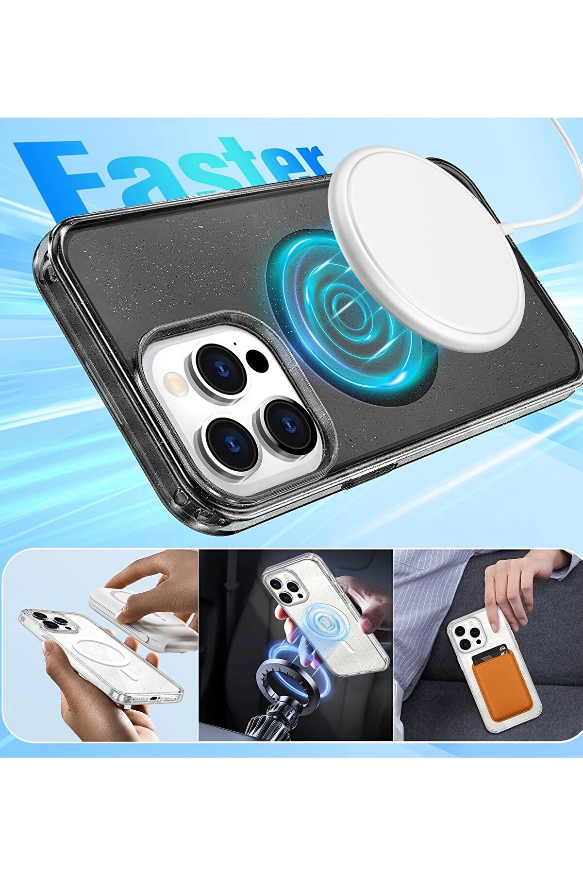 İphone 14 Pro Max Kılıf Glow Magsafe Kapak - Turuncu - Dropx6624-7350