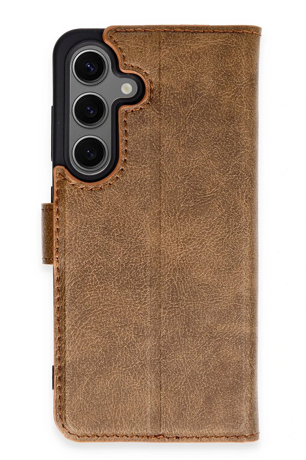 CepteToptan Samsung Galaxy S24 Kılıf Trend S Plus Kapaklı Kılıf - Taba - DROPX7895-2528