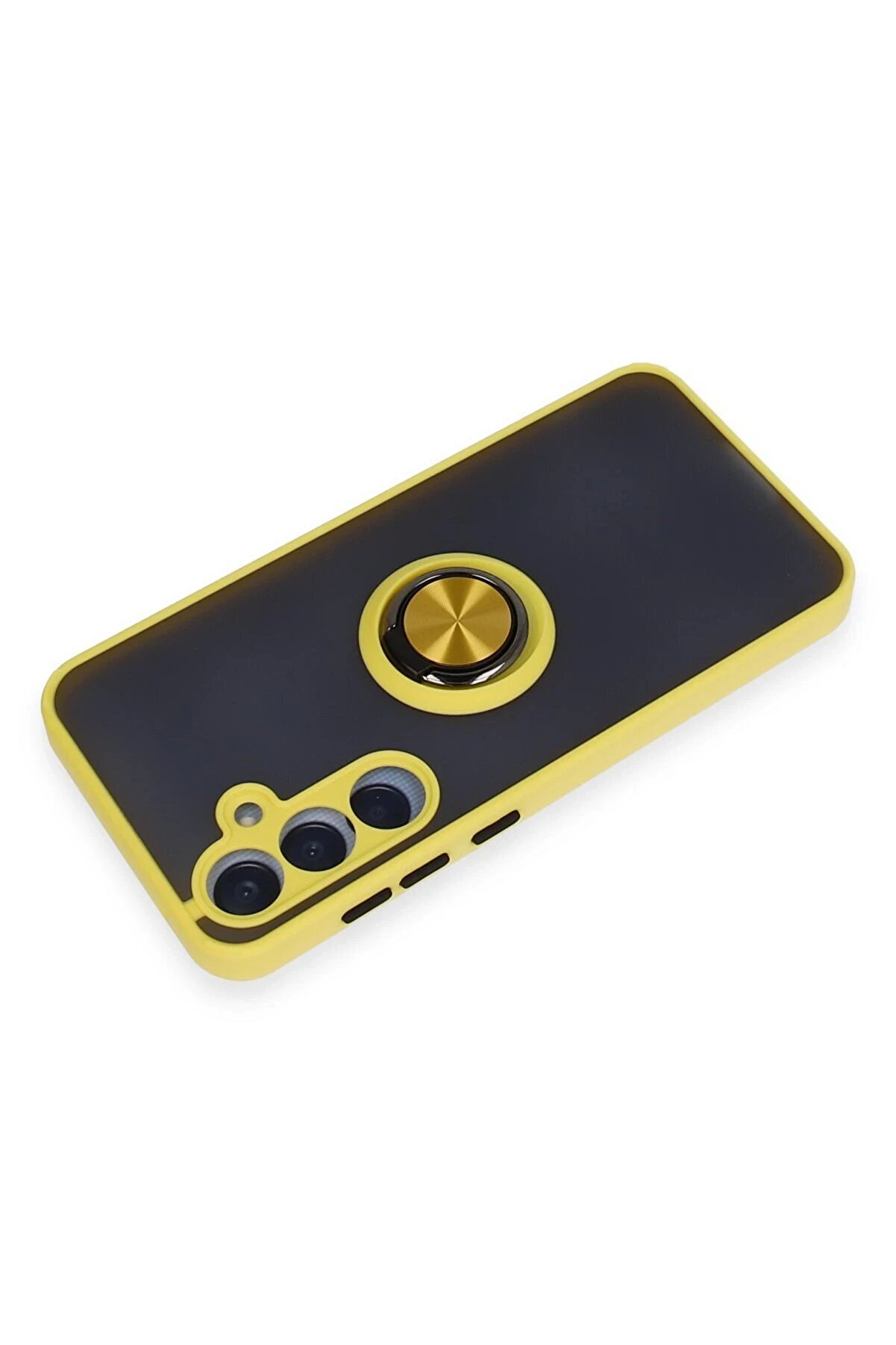 Samsung Galaxy A55 5G Kılıf Montreal Yüzüklü Si̇li̇kon Kapak - Sarı - Dropx1902-4488