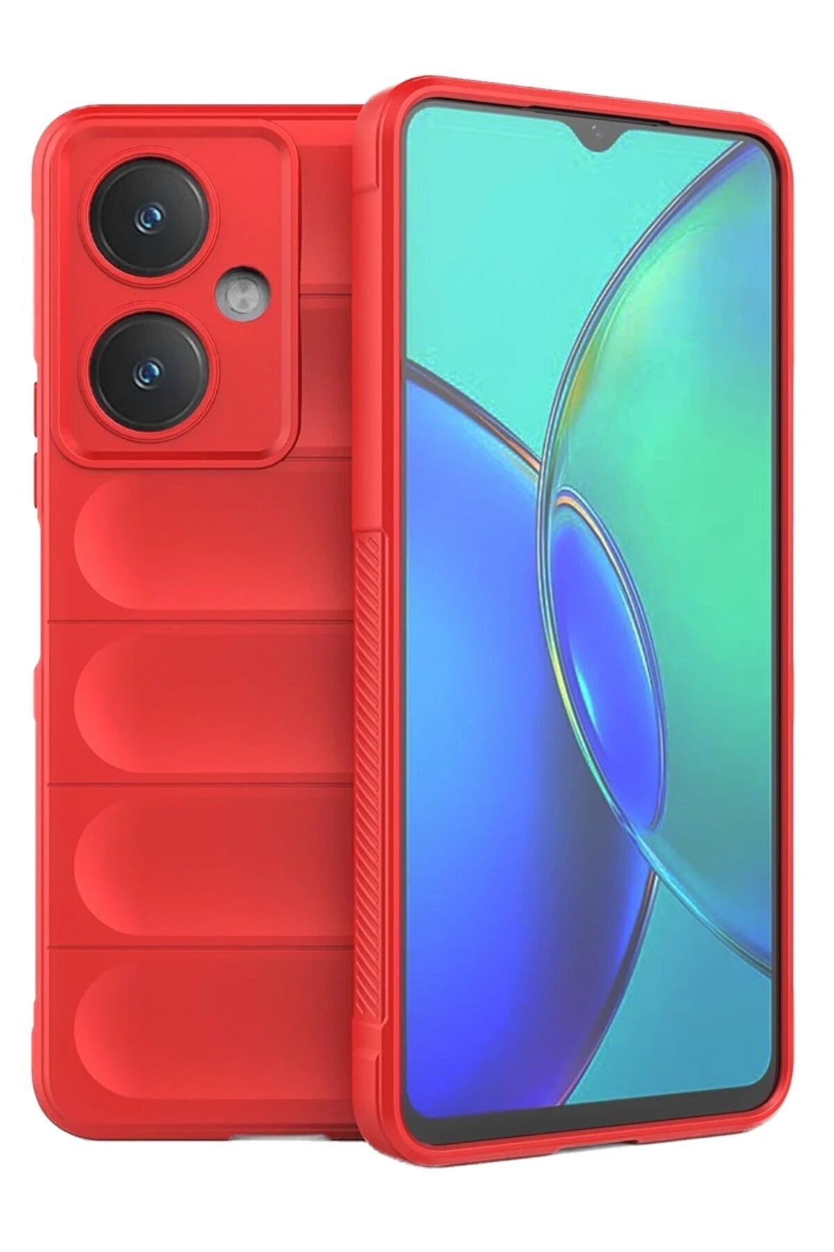 Vi̇vo Y27 Kılıf Opti̇mum Si̇li̇kon - Kırmızı - Dropx9726-2337