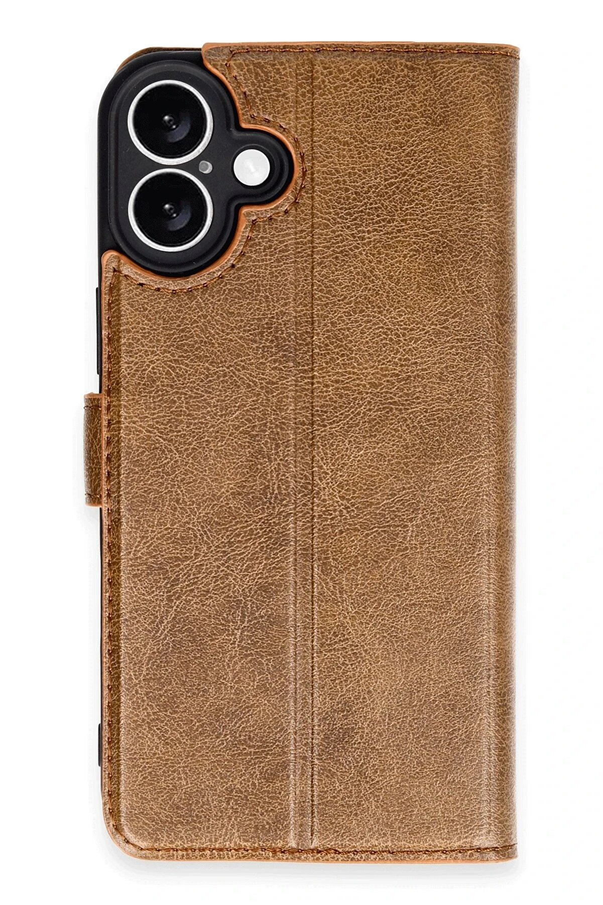 CepteToptan iPhone 16 Kılıf Trend S Plus Kapaklı Kılıf - Taba - DROPX2426-2907