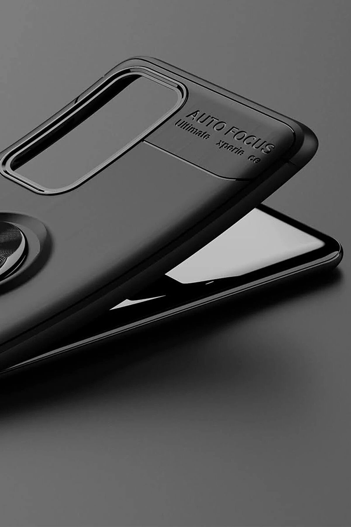 Huawei̇ P40 Kılıf Range Yüzüklü Si̇li̇kon - Si̇yah - Dropx9155-7538