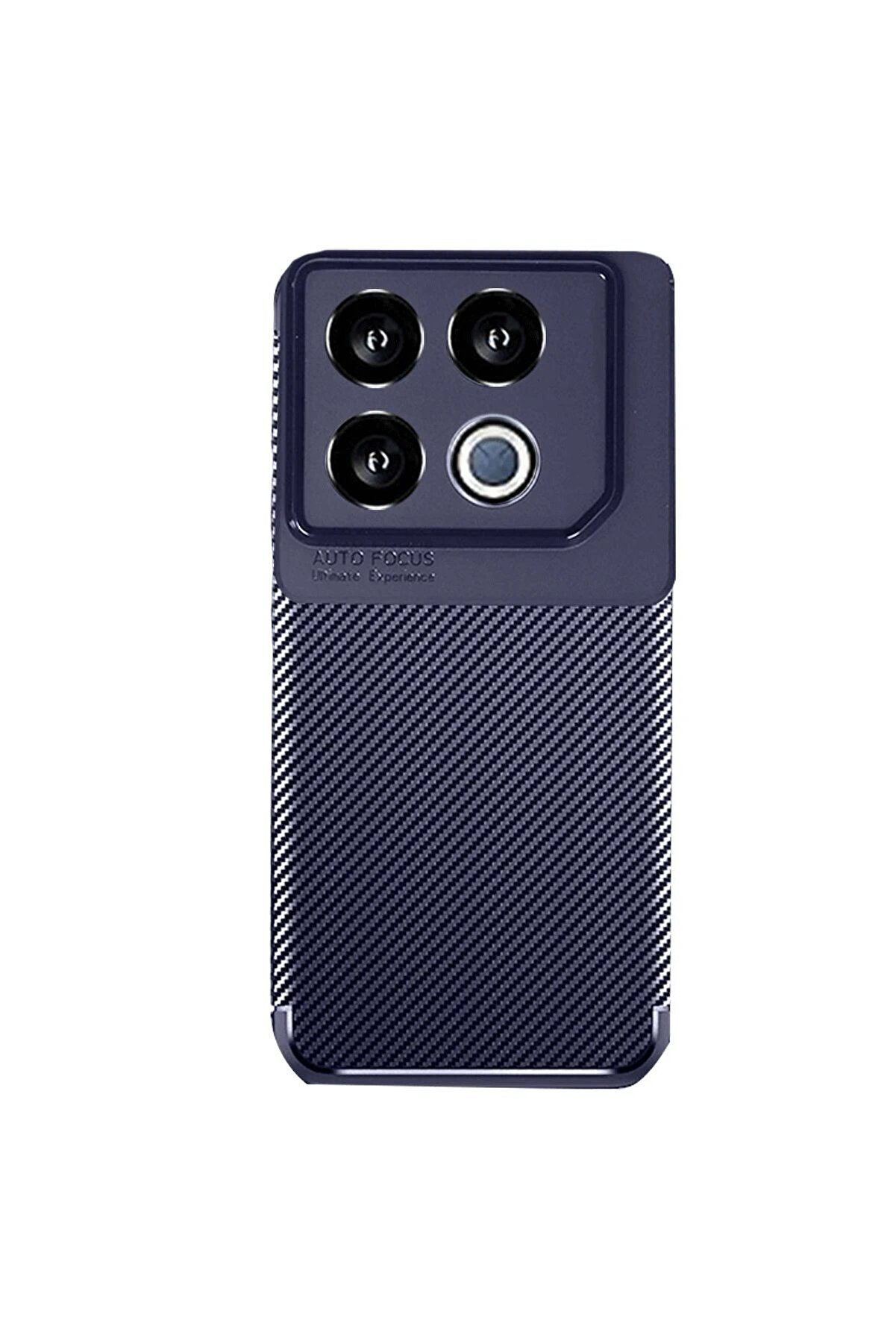 CepteToptan İnfinix GT 20 Pro Kılıf Auto Focus Karbon Kapak - Lacivert - DROPX3526-2473