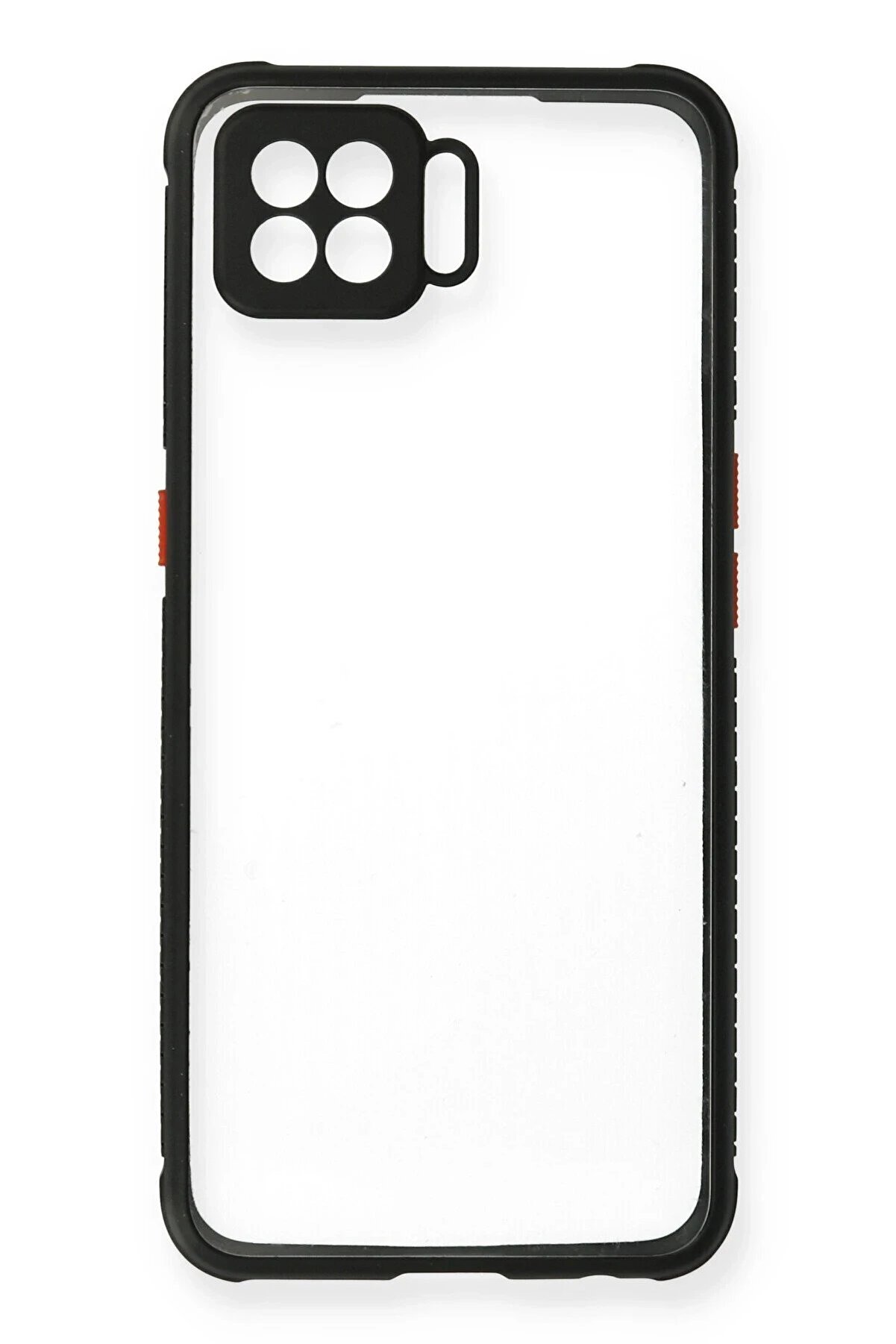 Oppo A73 Kılıf Mi̇ami̇ Şeffaf Si̇li̇kon - Si̇yah - Dropx6137-8330