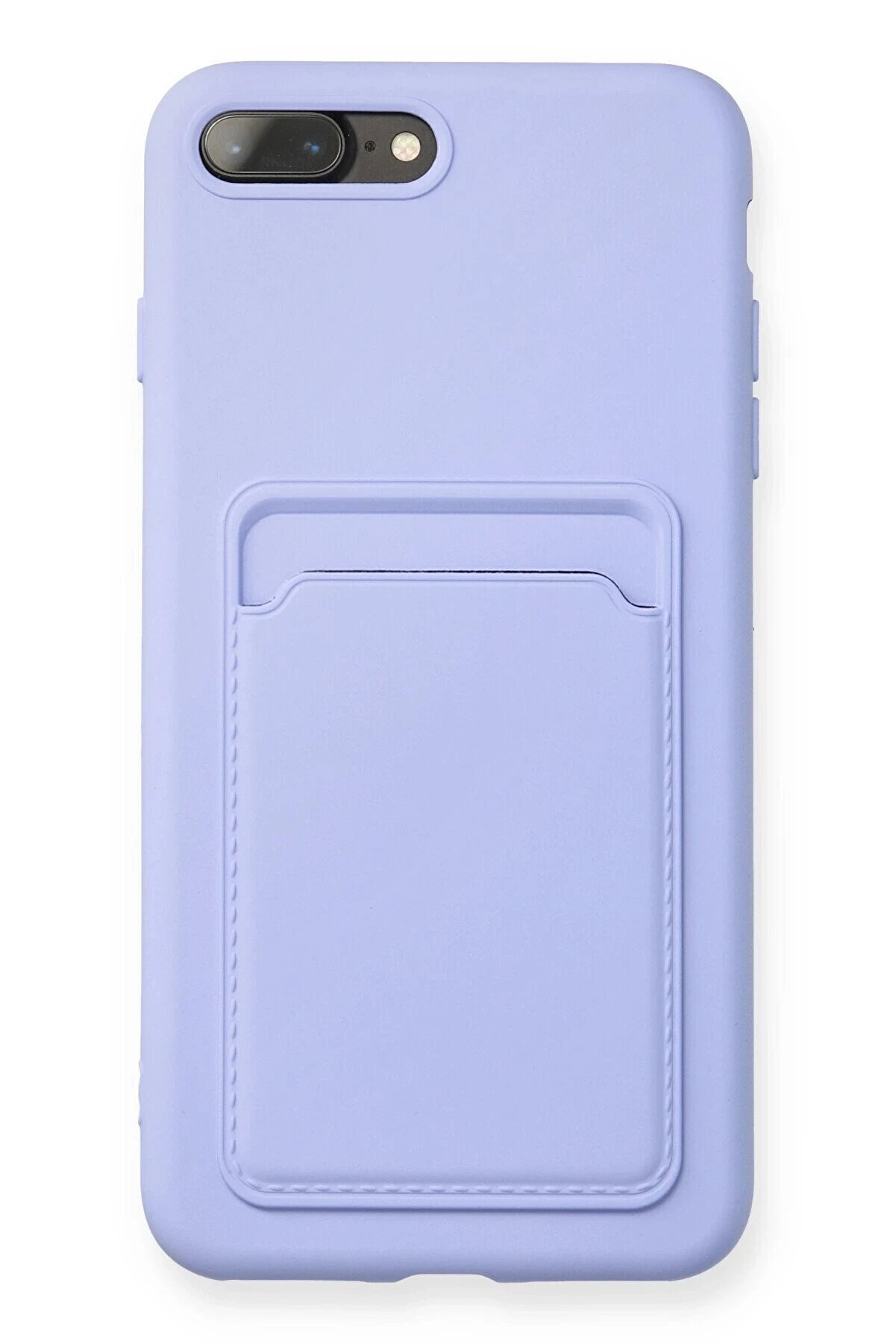 CepteToptan iPhone 7 Plus Kılıf Kelvin Kartvizitli Silikon - Lila - DROPX6965-4263