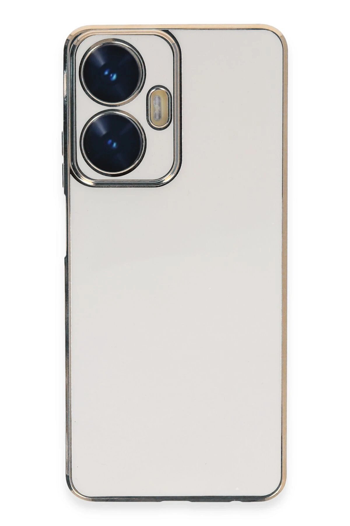 CepteToptan Realme C55 Kılıf Volet Silikon - Beyaz - DROPX7616-7201