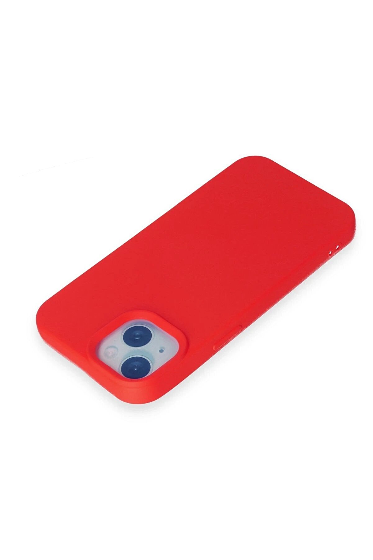 İphone 15 Kılıf Nano İçi̇ Kadi̇fe Si̇li̇kon - Kırmızı - Dropx3169-1736