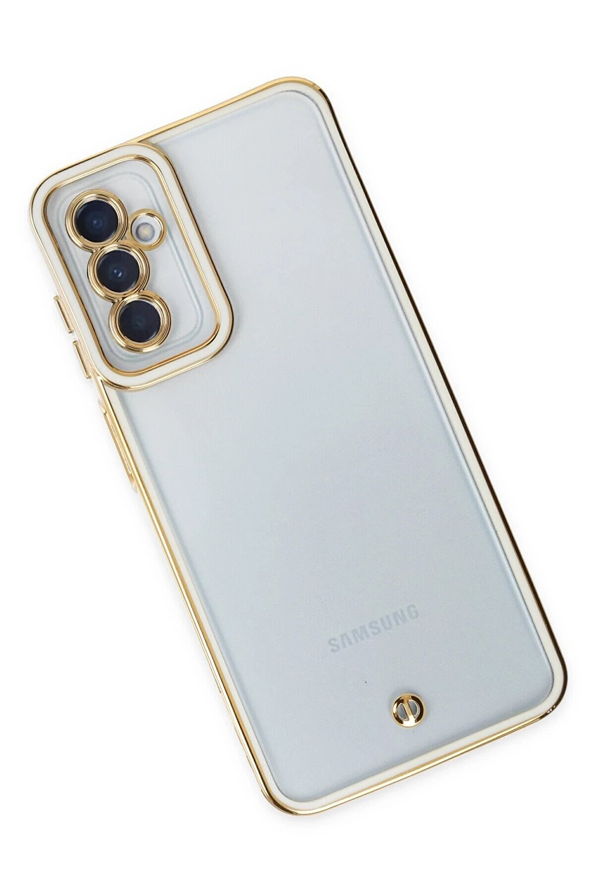 Samsung Galaxy M23 Kılıf Li̇va Lens Si̇li̇kon - Beyaz - Dropx2028-4232