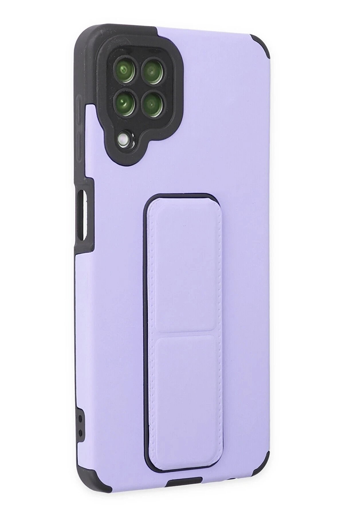 Samsung Galaxy A22 Kılıf Mega Standlı Si̇li̇kon - Li̇la - Dropx8373-7499