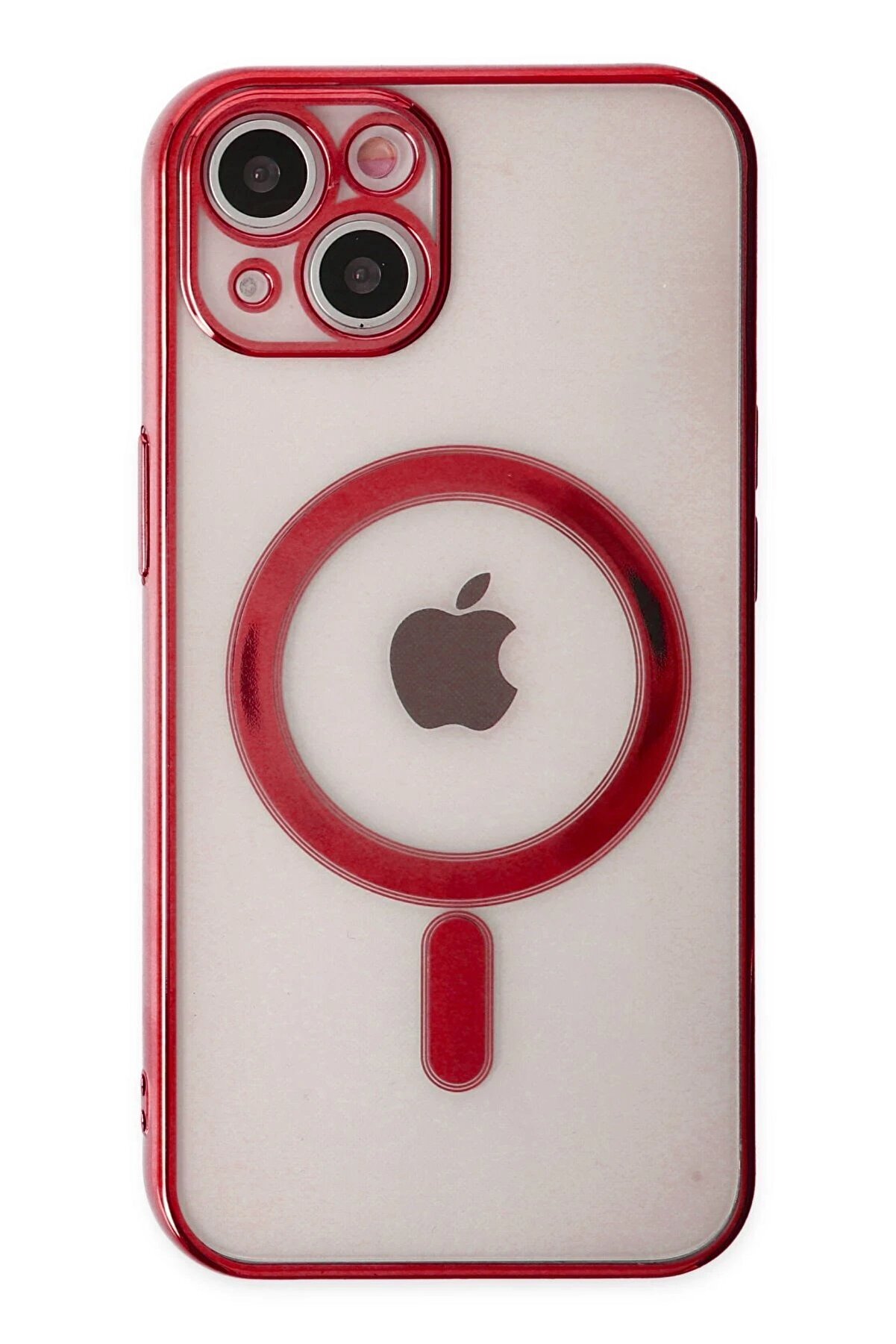 İphone 14 Plus Kılıf Magneti̇csafe Lazer Si̇li̇kon - Kırmızı - Dropx6202-9440