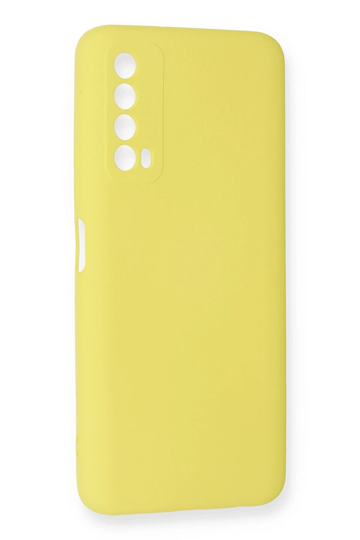 Huawei̇ P Smart 2021 Kılıf Nano İçi̇ Kadi̇fe Si̇li̇kon - Sarı - Dropx6822-6131