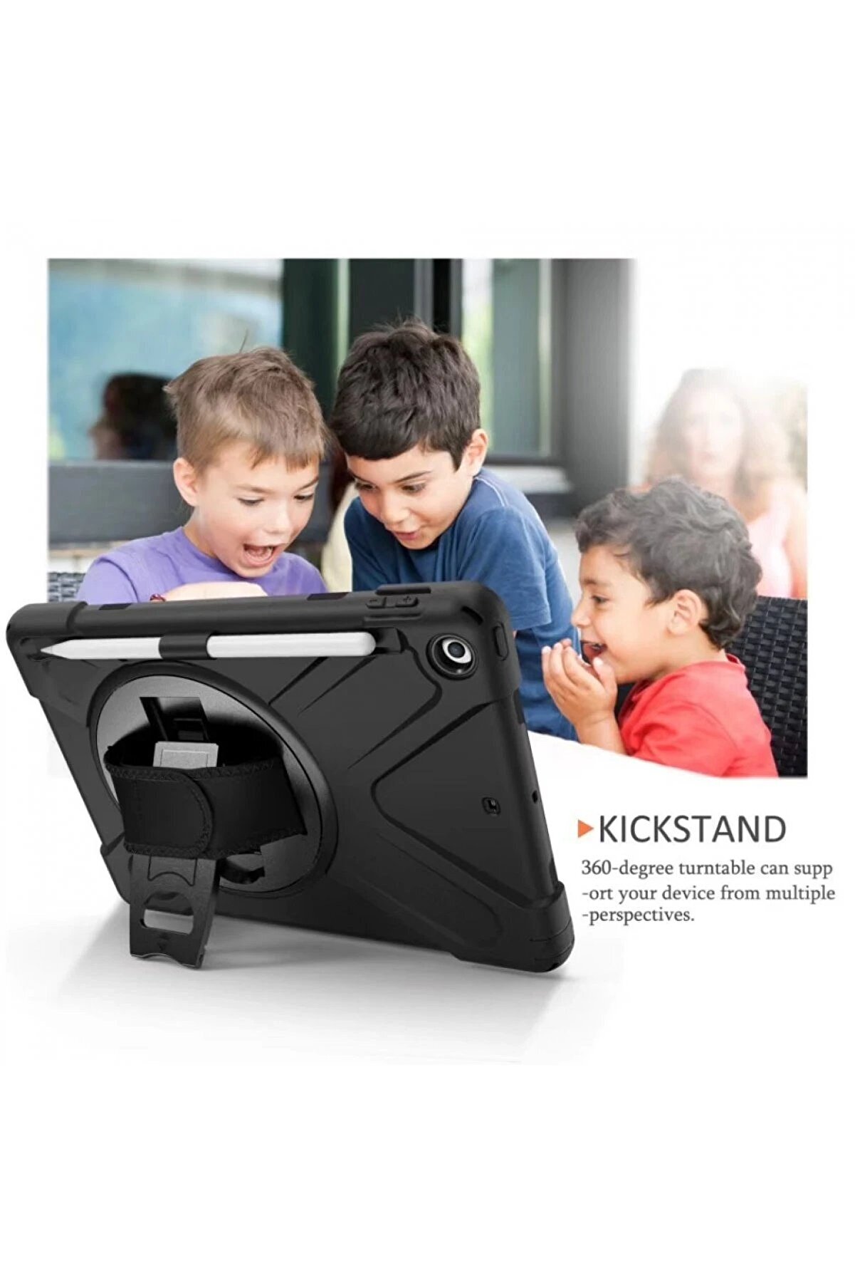 İpad 10.2 (7.Nesi̇l) Kılıf Amazi̇ng Tablet Kapak - Si̇yah - Dropx8932-1031