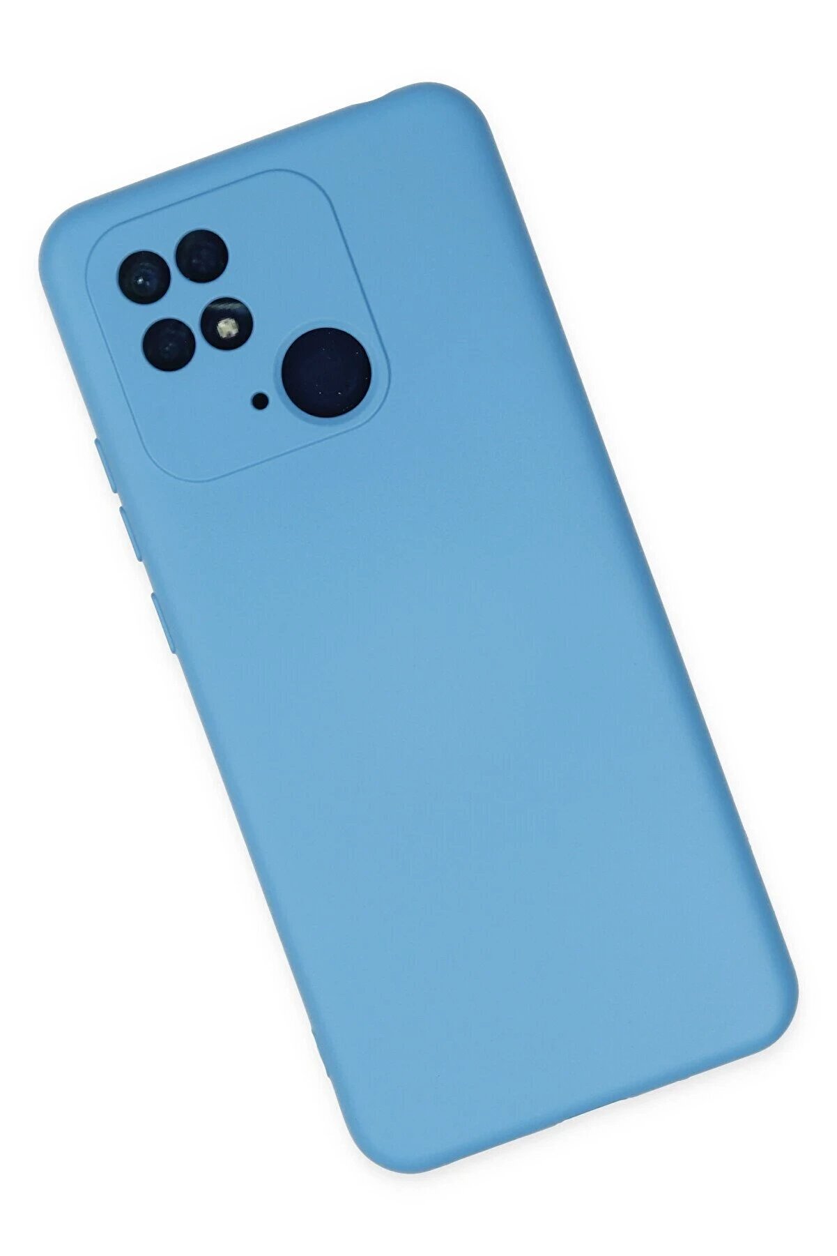Xi̇aomi̇ Redmi̇ 10C Kılıf Nano İ&ccedil;i̇ Kadi̇fe Si̇li̇kon - Mavi̇ - Dropx1905-7838