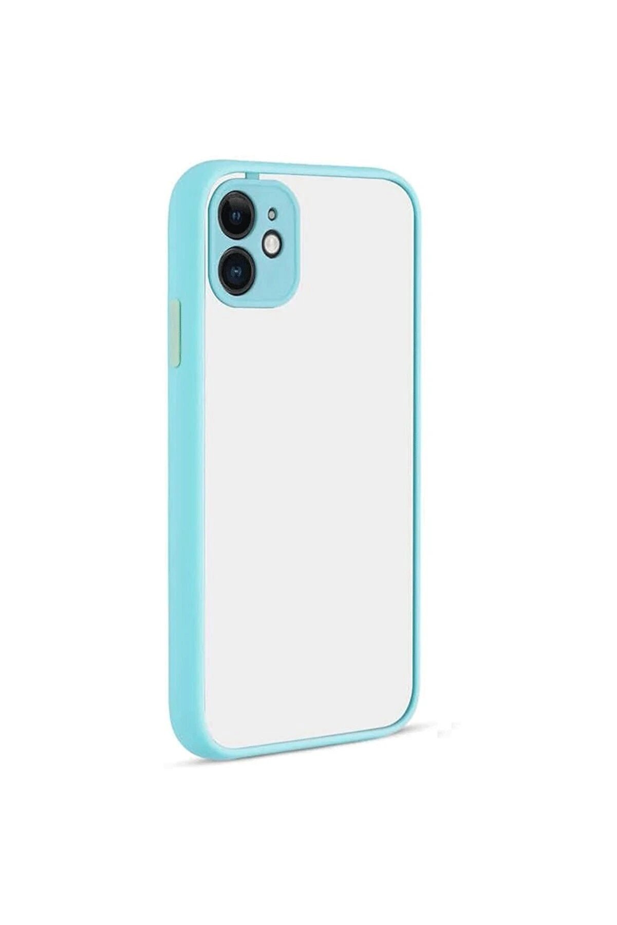 CepteToptan iPhone 12 Kılıf Montreal Silikon Kapak - Turkuaz - DROPX7619-3076