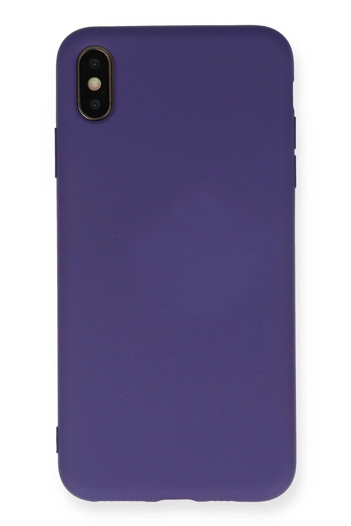 CepteToptan iPhone XS Max Kılıf Nano içi Kadife Silikon - Mor - DROPX8063-5644