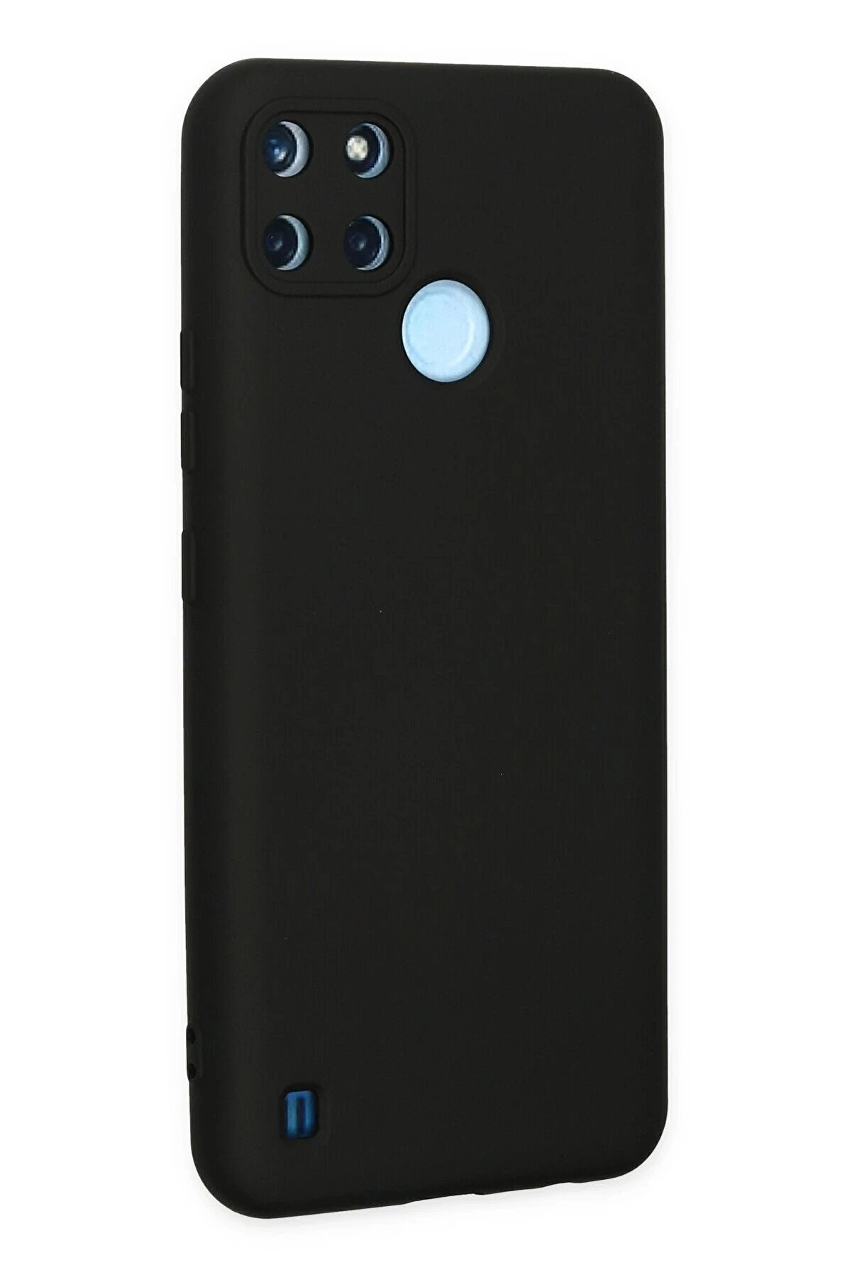 Realme C25Y Kılıf Nano İçi̇ Kadi̇fe Si̇li̇kon - Si̇yah - Dropx7297-2586