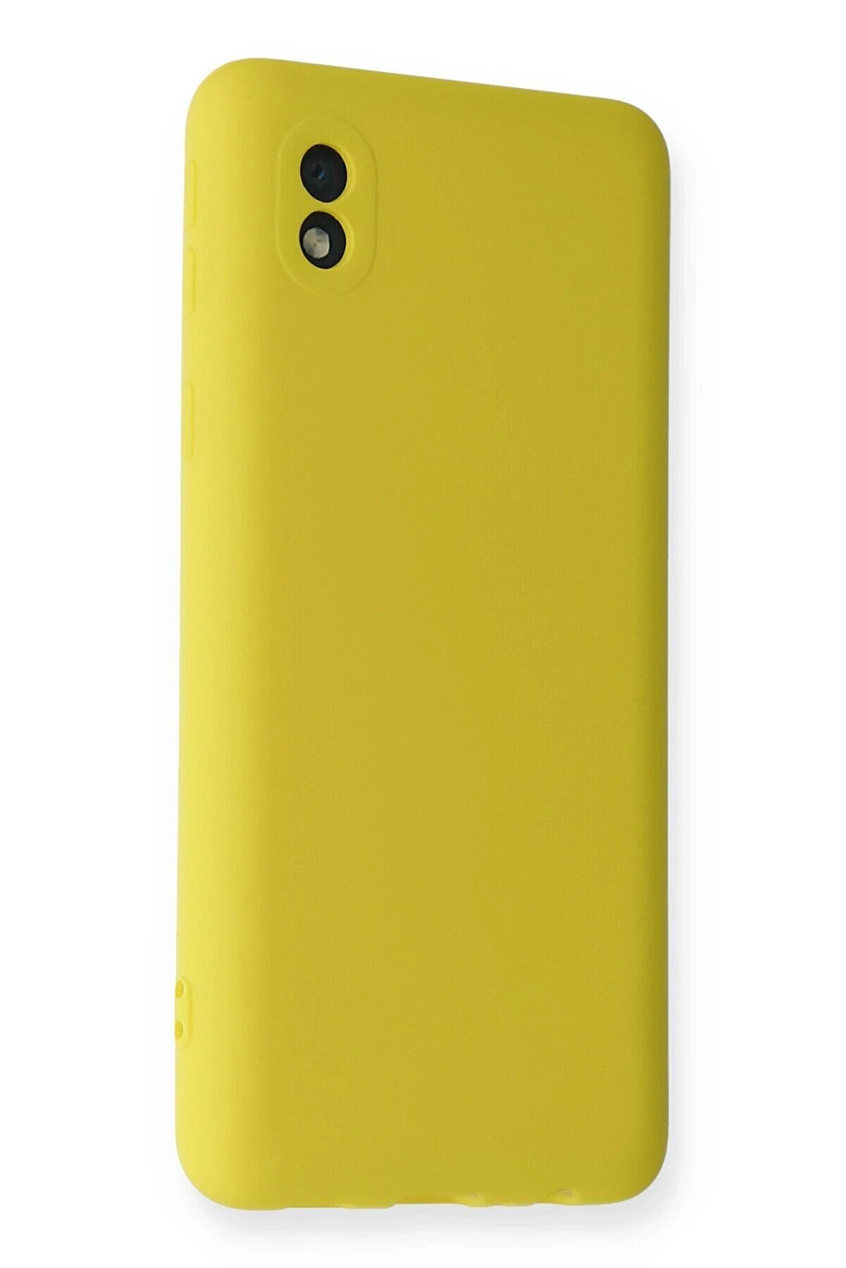 Samsung Galaxy A01 Core Kılıf Nano İçi̇ Kadi̇fe Si̇li̇kon - Sarı - Dropx6303-4120