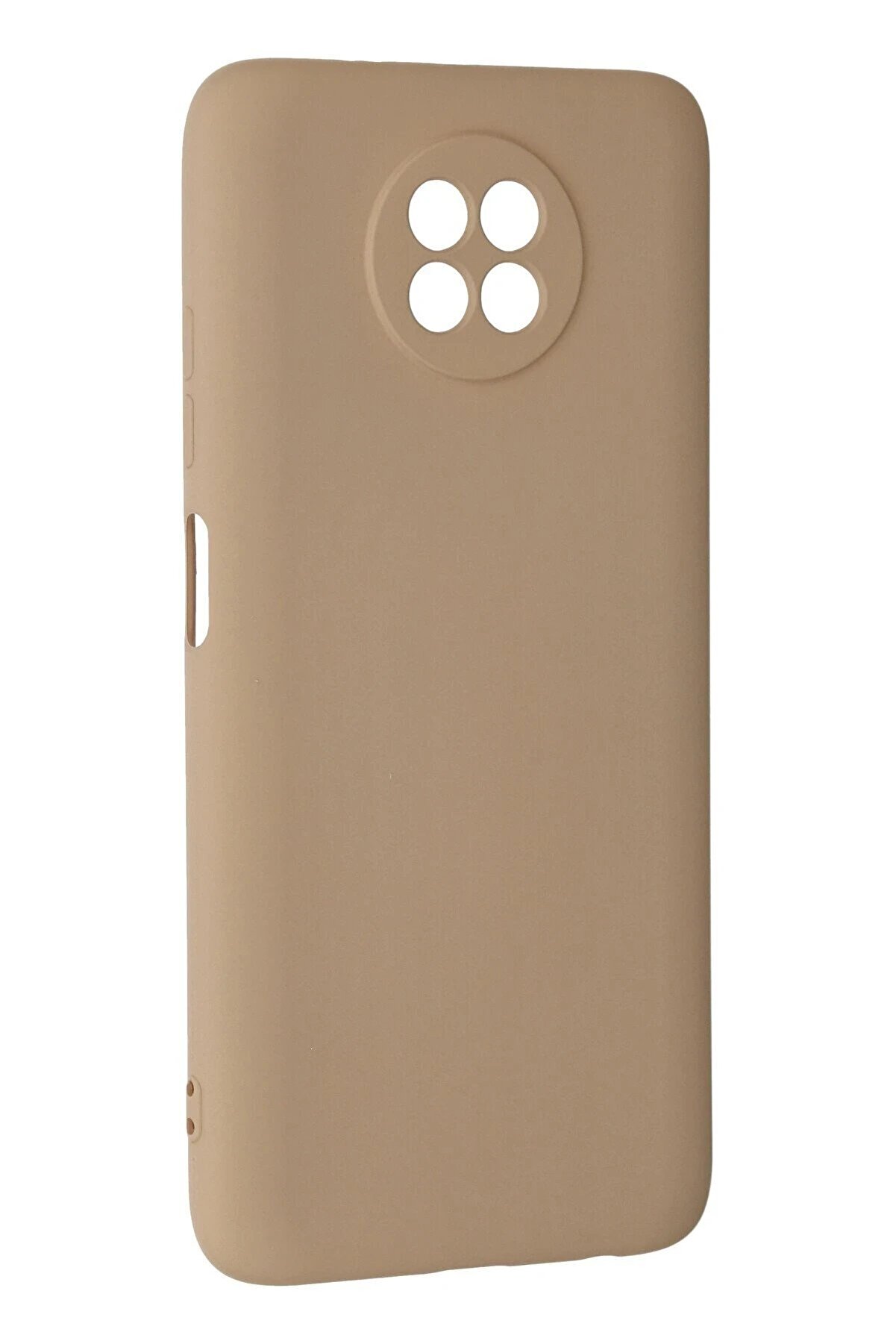 Xi̇aomi̇ Redmi̇ Note 9 5G Kılıf Nano İçi̇ Kadi̇fe Si̇li̇kon - Bej - Dropx8812-6320