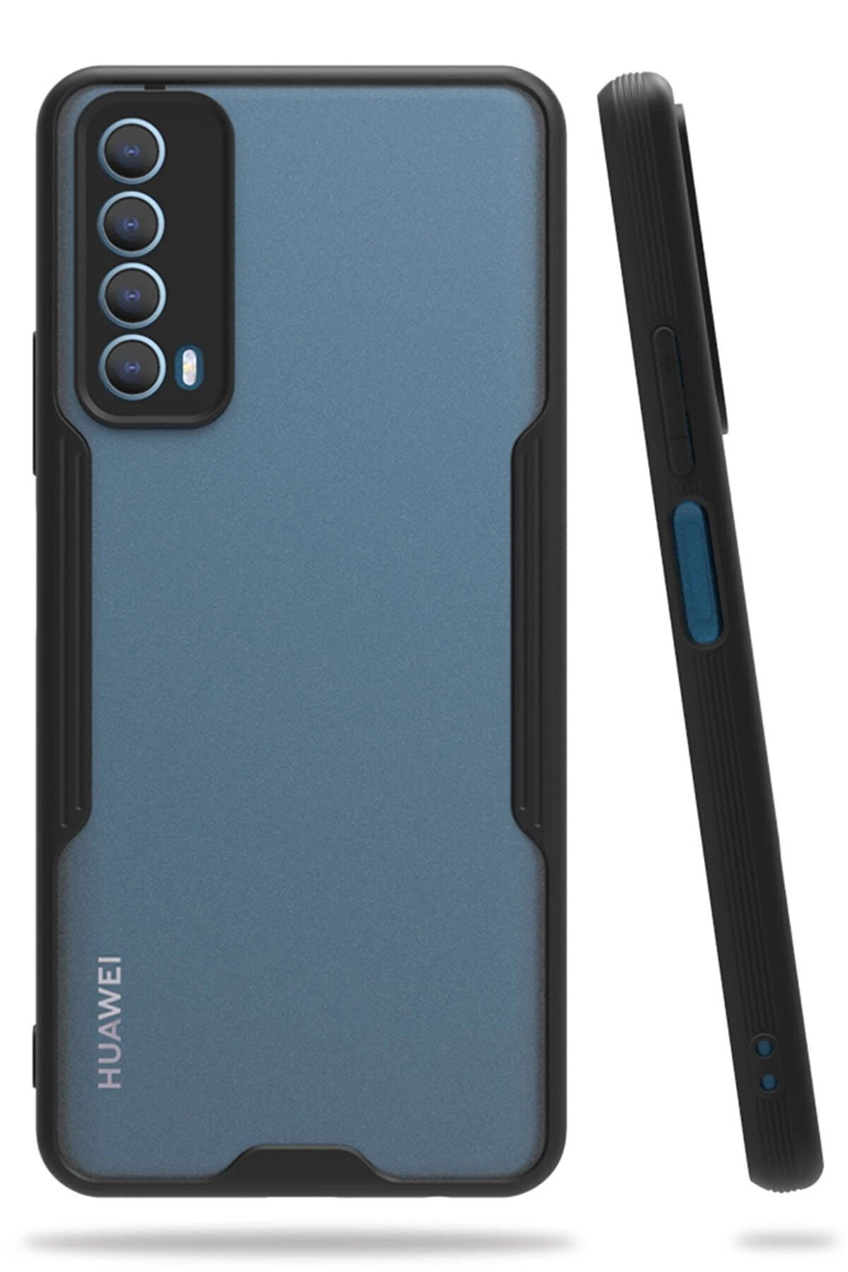 CepteToptan Huawei P Smart 2021 Kılıf Platin Silikon - Siyah - DROPX9656-8782