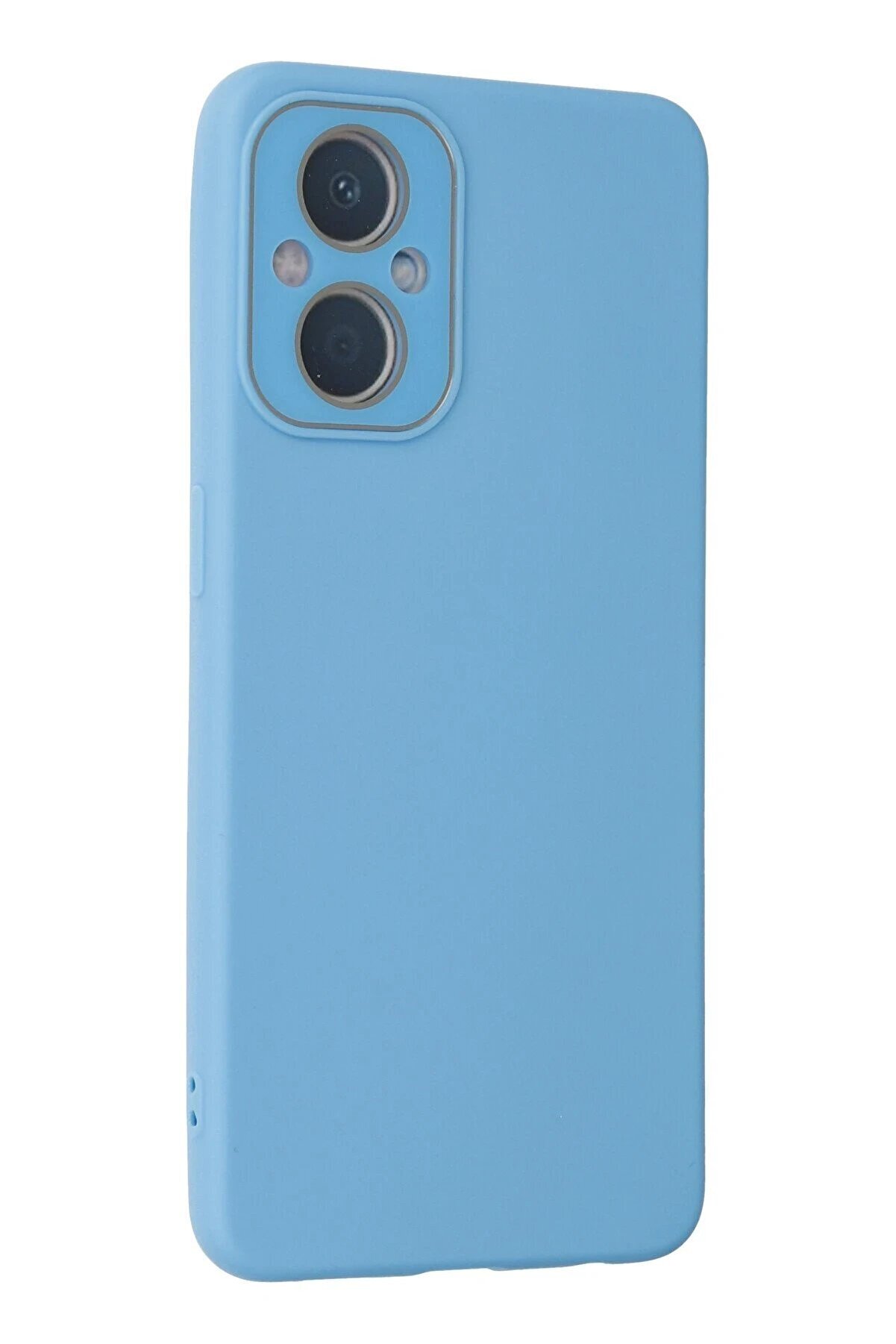 Oppo Reno 7 Li̇te Kılıf Lansman Glass Kapak - Mavi̇ - Dropx9509-2021