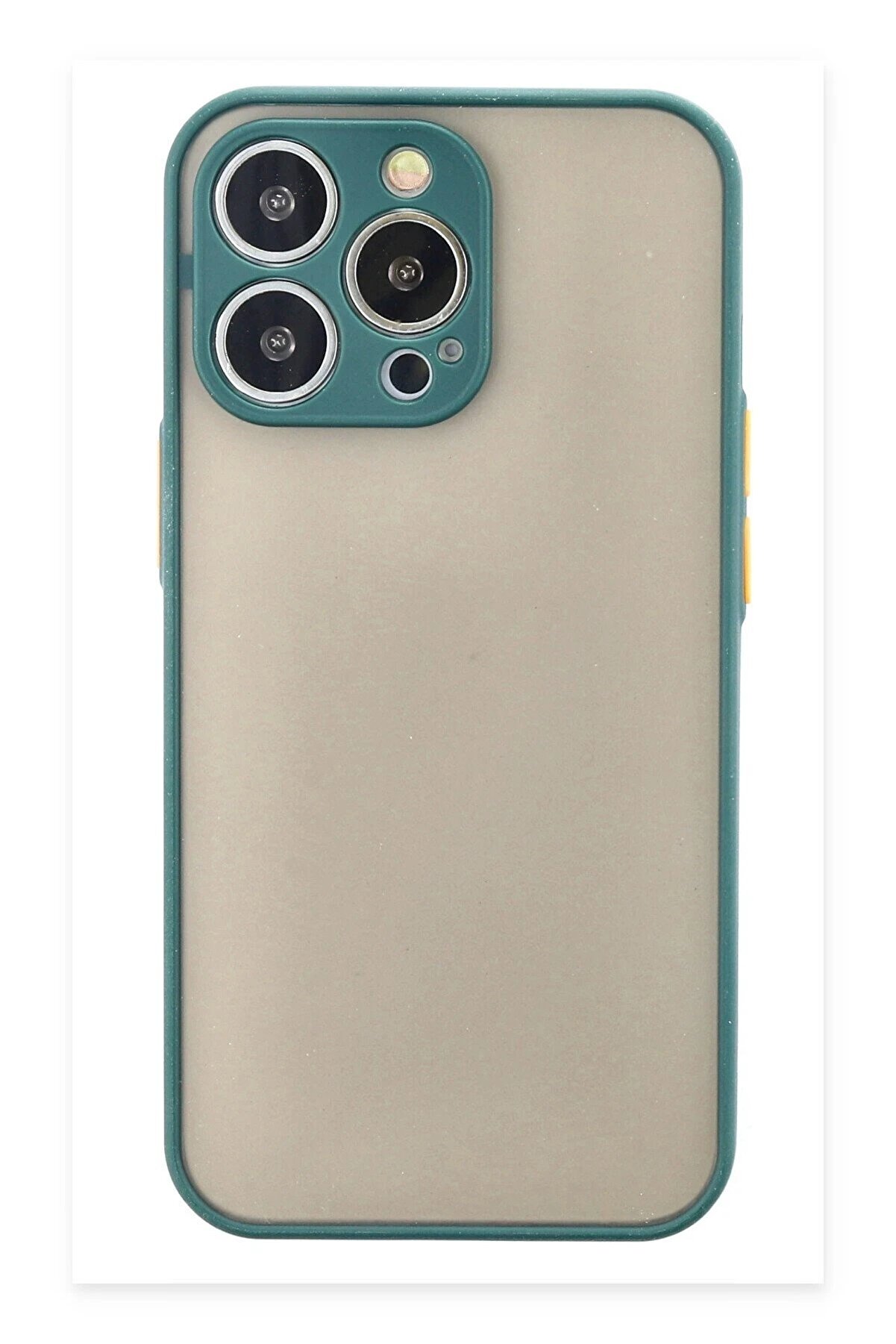 CepteToptan iPhone 15 Pro Kılıf Montreal Silikon Kapak - Yeşil - DROPX1839-5653