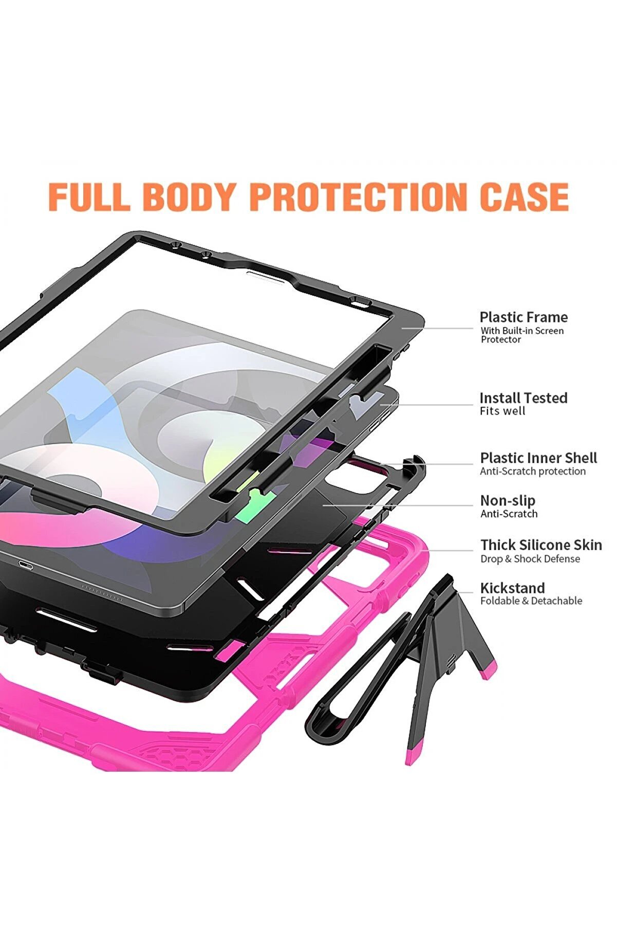 İpad Pro 11 (2020) Kılıf Gri̇ffi̇n Tablet Kapak - Pembe - Dropx7733-1952