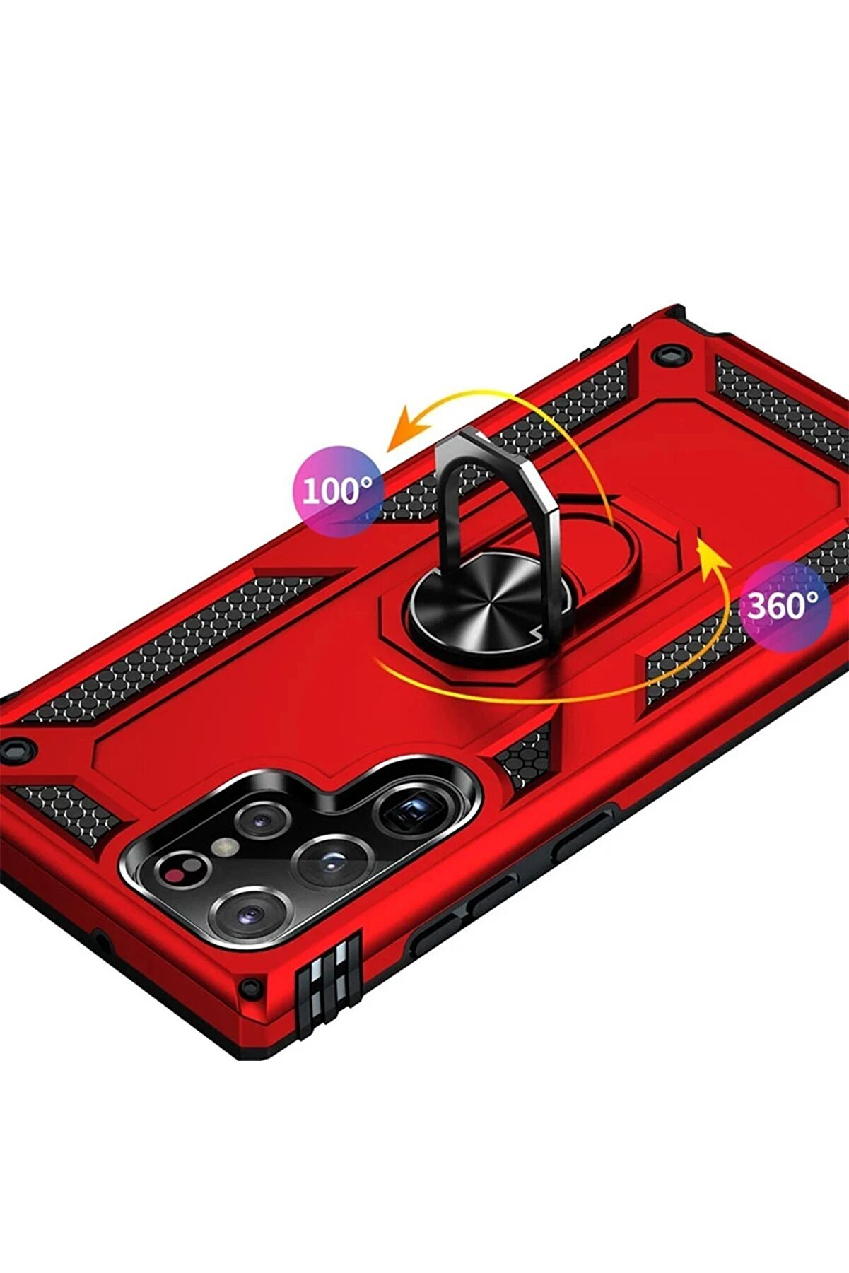 Samsung Galaxy S21 Ultra Kılıf Sofya Yüzüklü Si̇li̇kon Kapak - Gümüş - Dropx6851-9887