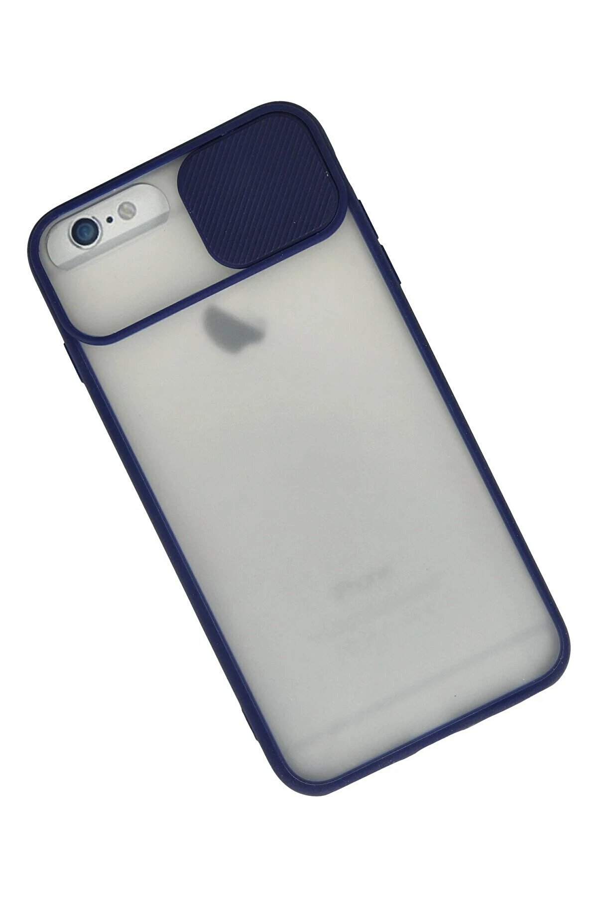 İphone 6 Kılıf Palm Buzlu Kamera Sürgülü Si̇li̇kon - Laci̇vert - Dropx5780-9206