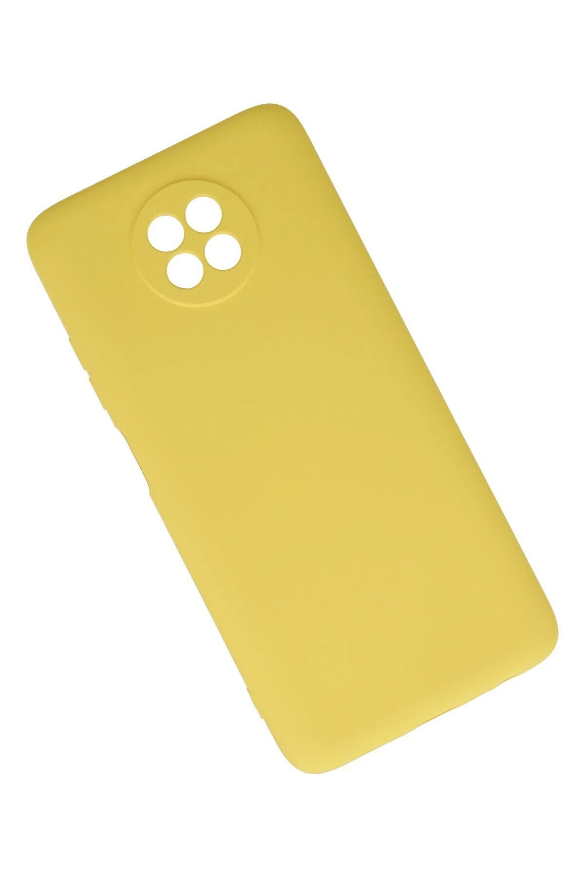 Xi̇aomi̇ Redmi̇ Note 9 5G Kılıf Nano İçi̇ Kadi̇fe Si̇li̇kon - Sarı - Dropx6959-6745