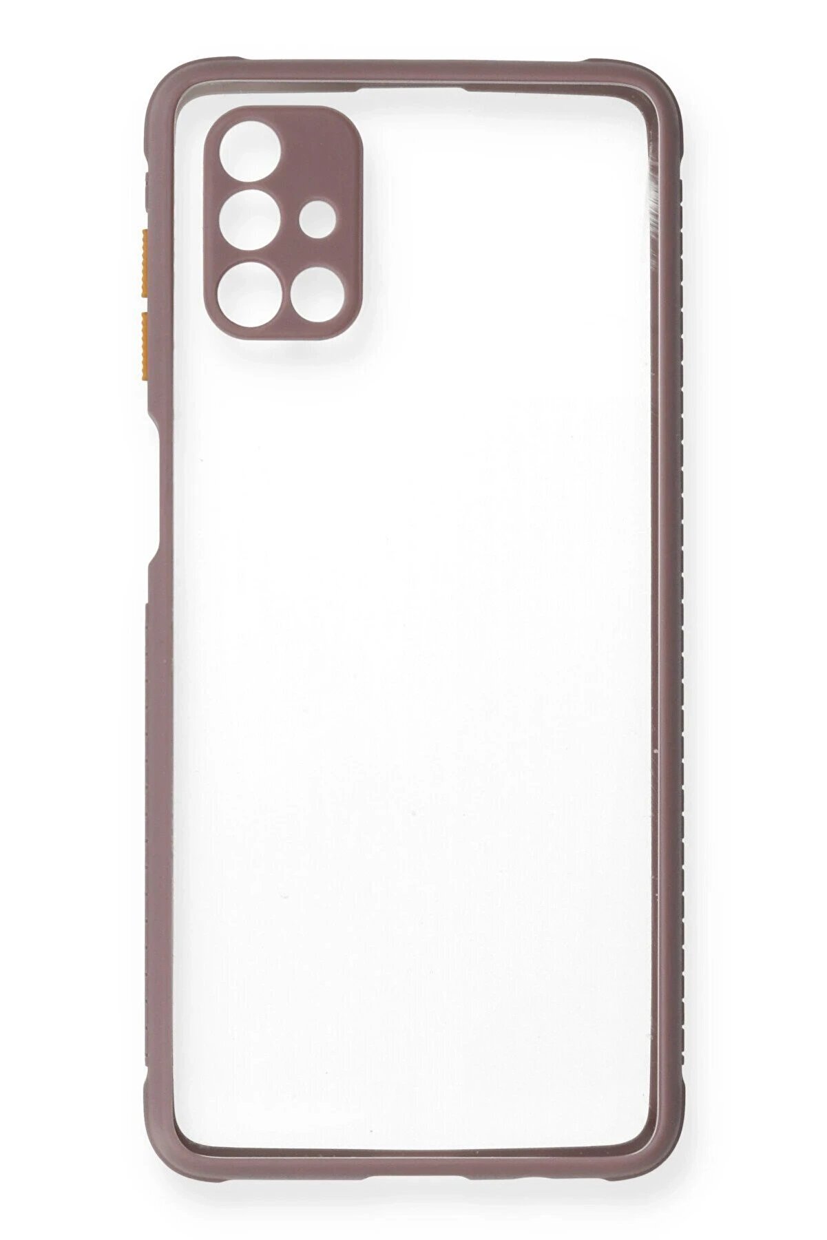 Samsung Galaxy M51 Kılıf Mi̇ami̇ Şeffaf Si̇li̇kon - Açık Mor - Dropx3977-7677