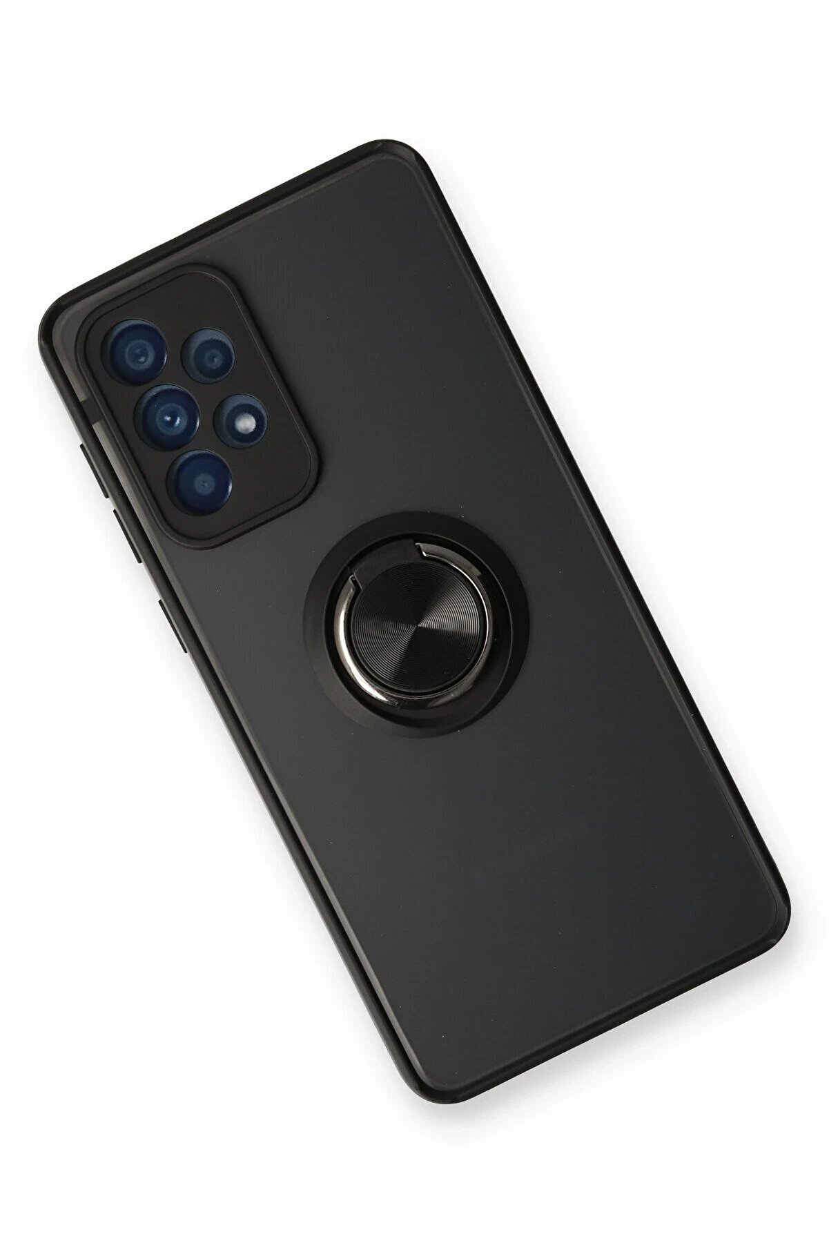 Samsung Galaxy A53 5G Kılıf Montreal Yüzüklü Si̇li̇kon Kapak - Si̇yah - Dropx1624-8420