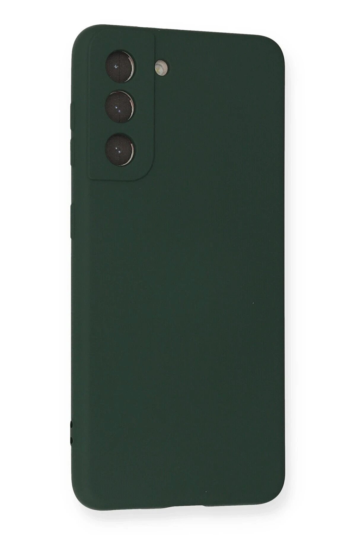 Samsung Galaxy S21 Kılıf Nano İ&ccedil;i̇ Kadi̇fe Si̇li̇kon - Koyu Yeşi̇l - Dropx9859-7961