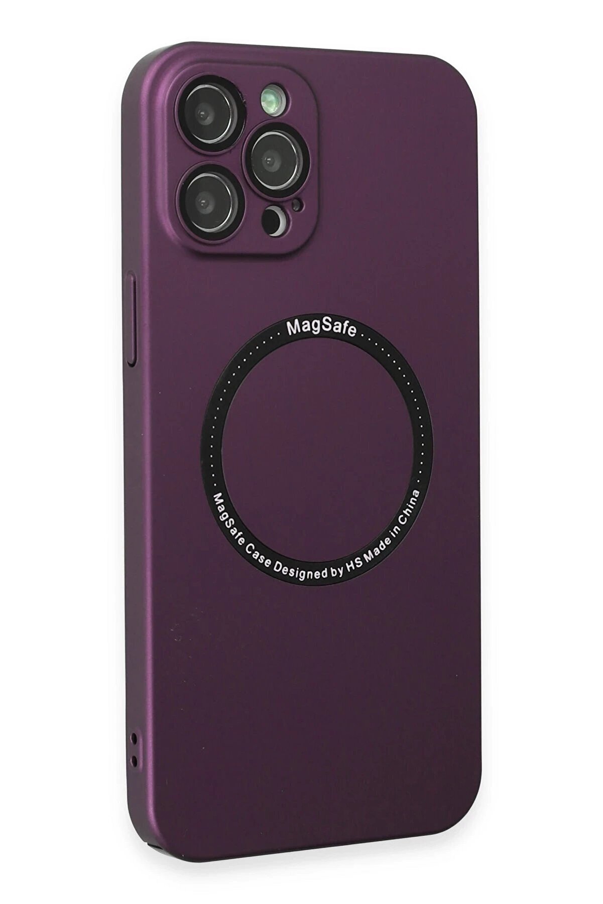 İphone 12 Pro Kılıf Jack Magneti̇csafe Lens Si̇li̇kon - Mürdüm - Dropx4008-9564