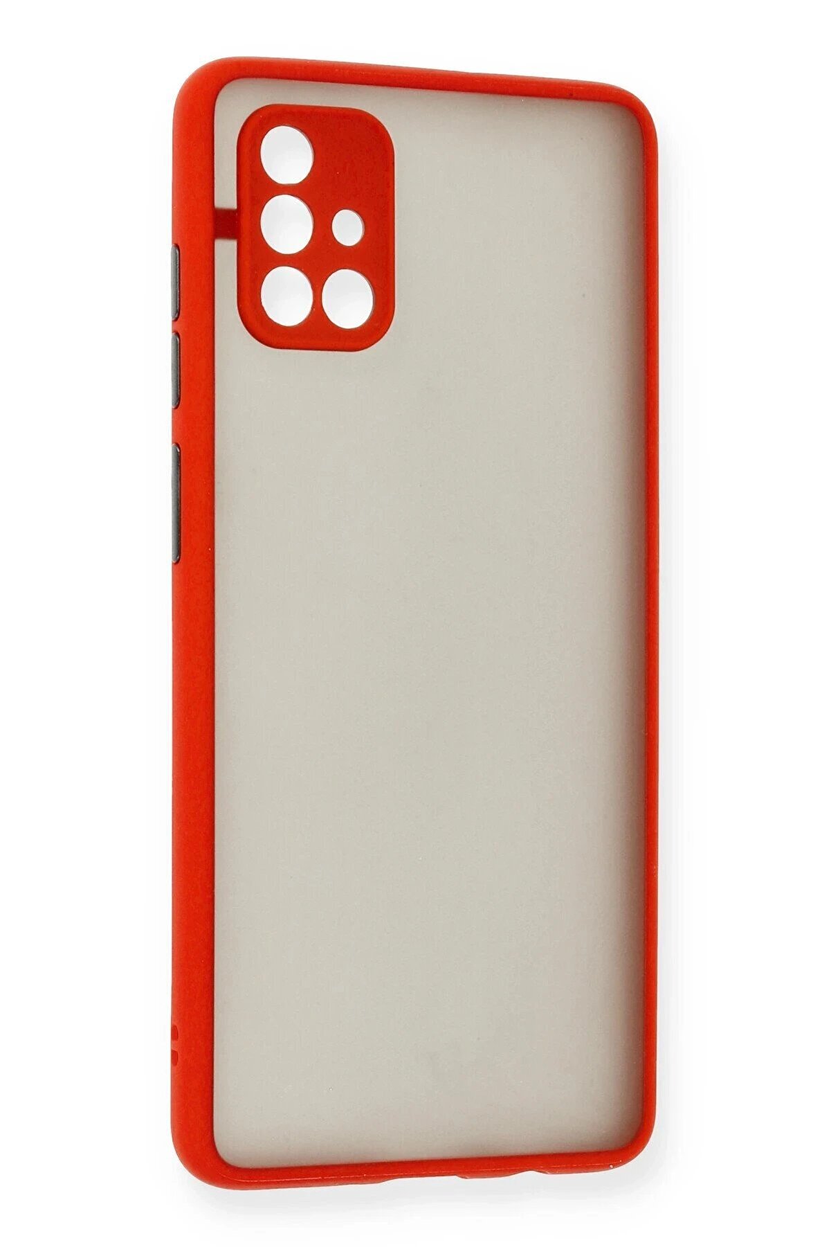 CepteToptan Samsung Galaxy A71 Kılıf Montreal Silikon Kapak - Kırmızı - DROPX9907-5935