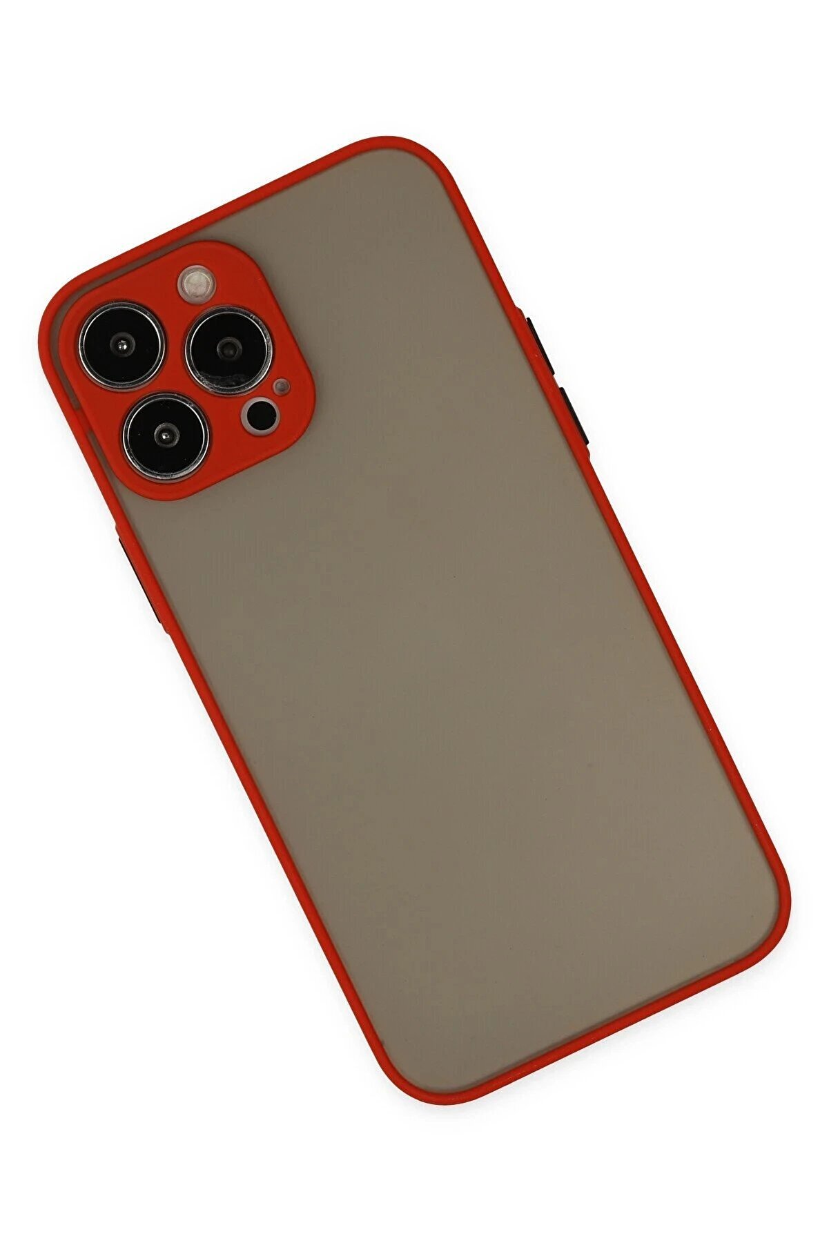 İphone 15 Pro Kılıf Montreal Si̇li̇kon Kapak - Kırmızı - Dropx2706-3739