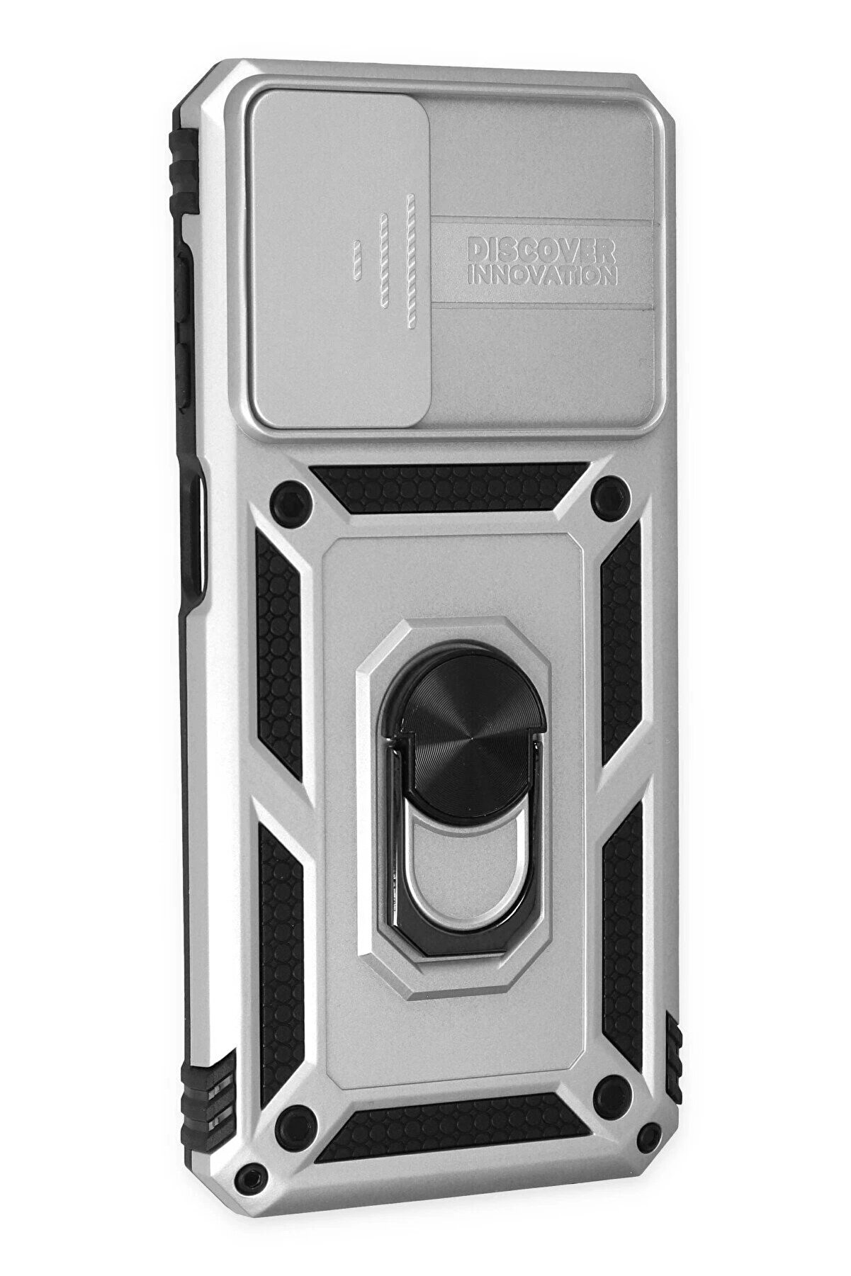 Samsung Galaxy A33 5G Kılıf Pars Lens Yüzüklü Si̇li̇kon - Gümüş - Dropx8874-8574